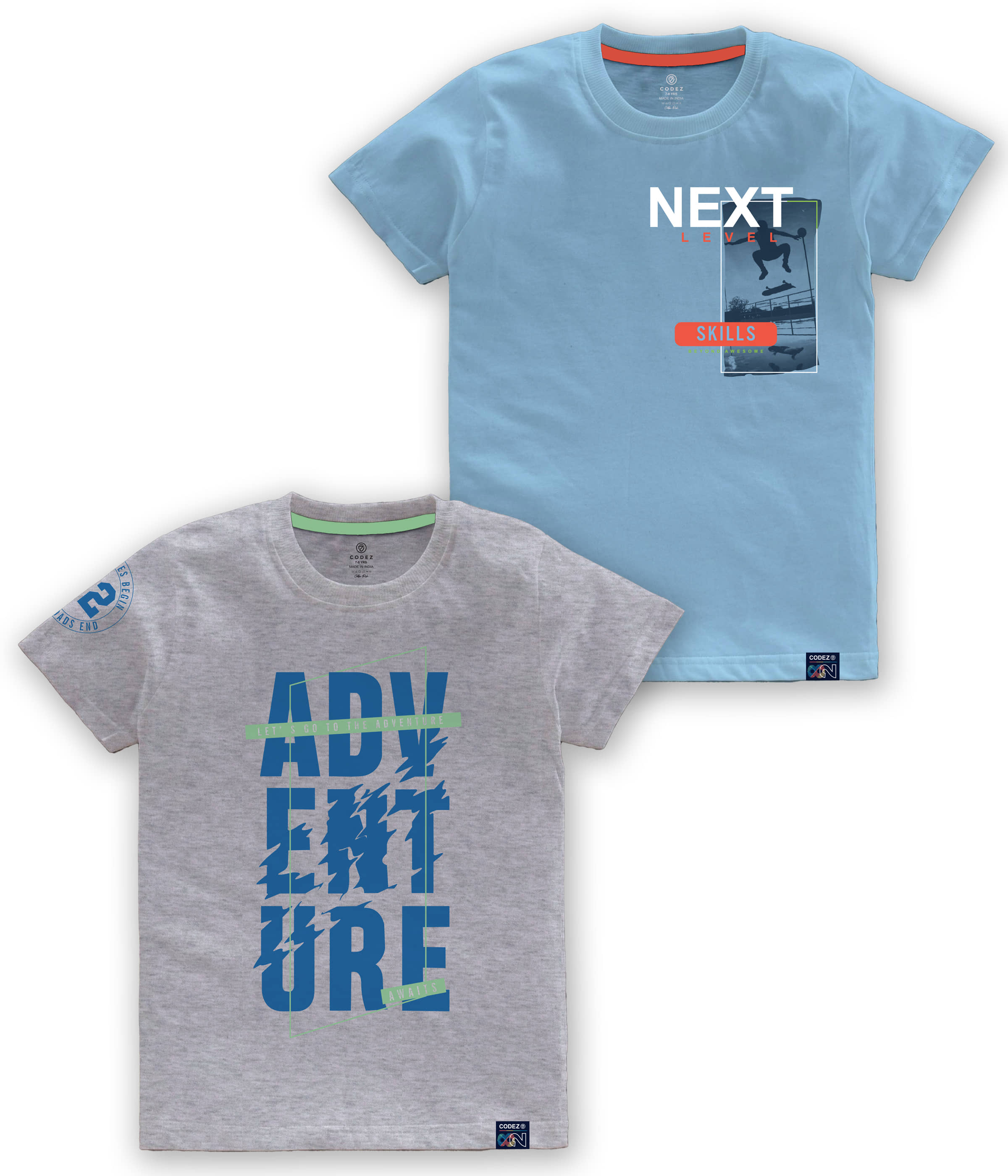 CODEZ Pack of 1 Boys Cotton Blend T-Shirt ( Multi Color )
