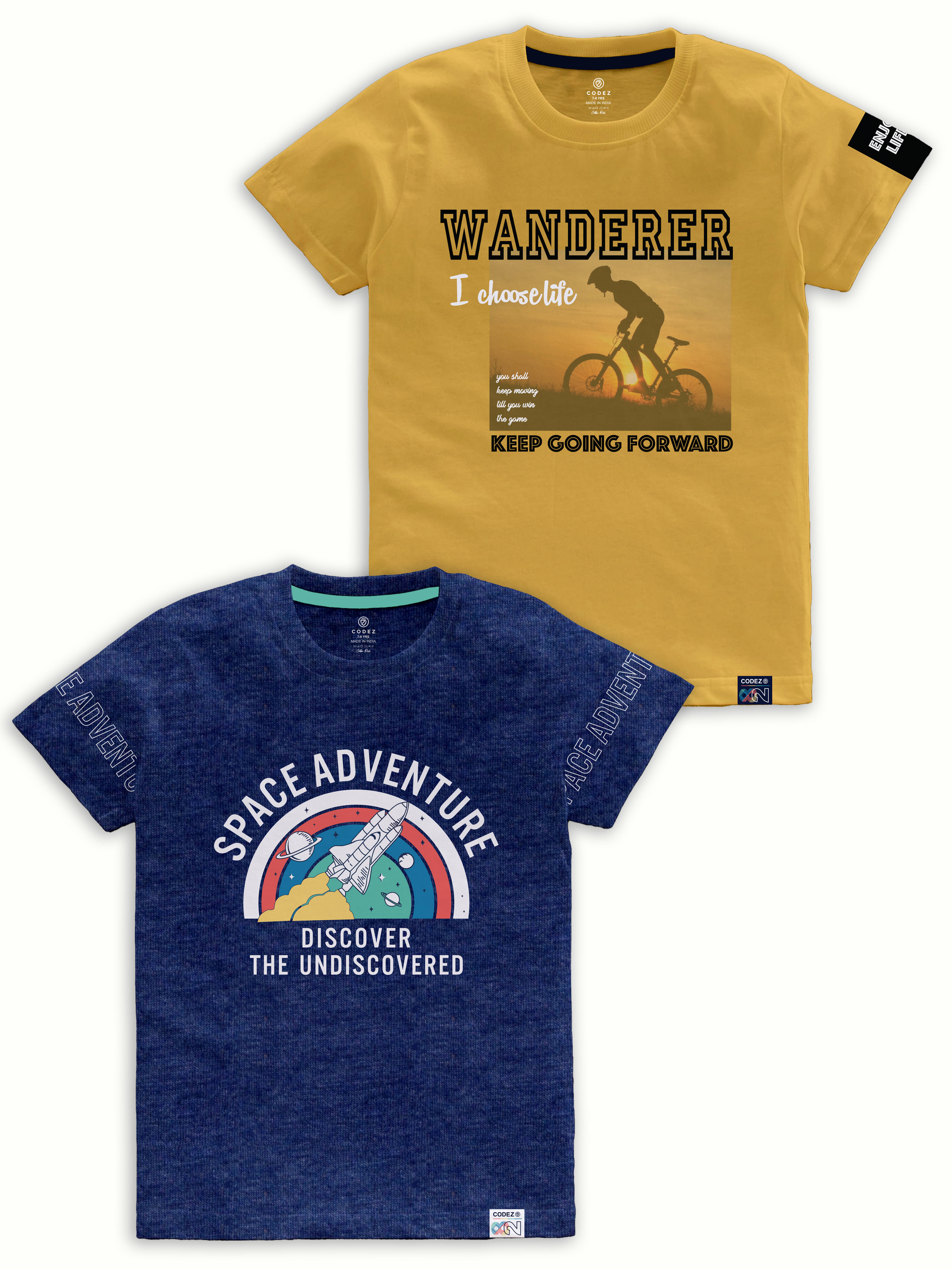     			CODEZ Pack of 1 Boys Cotton Blend T-Shirt ( Multi Color )