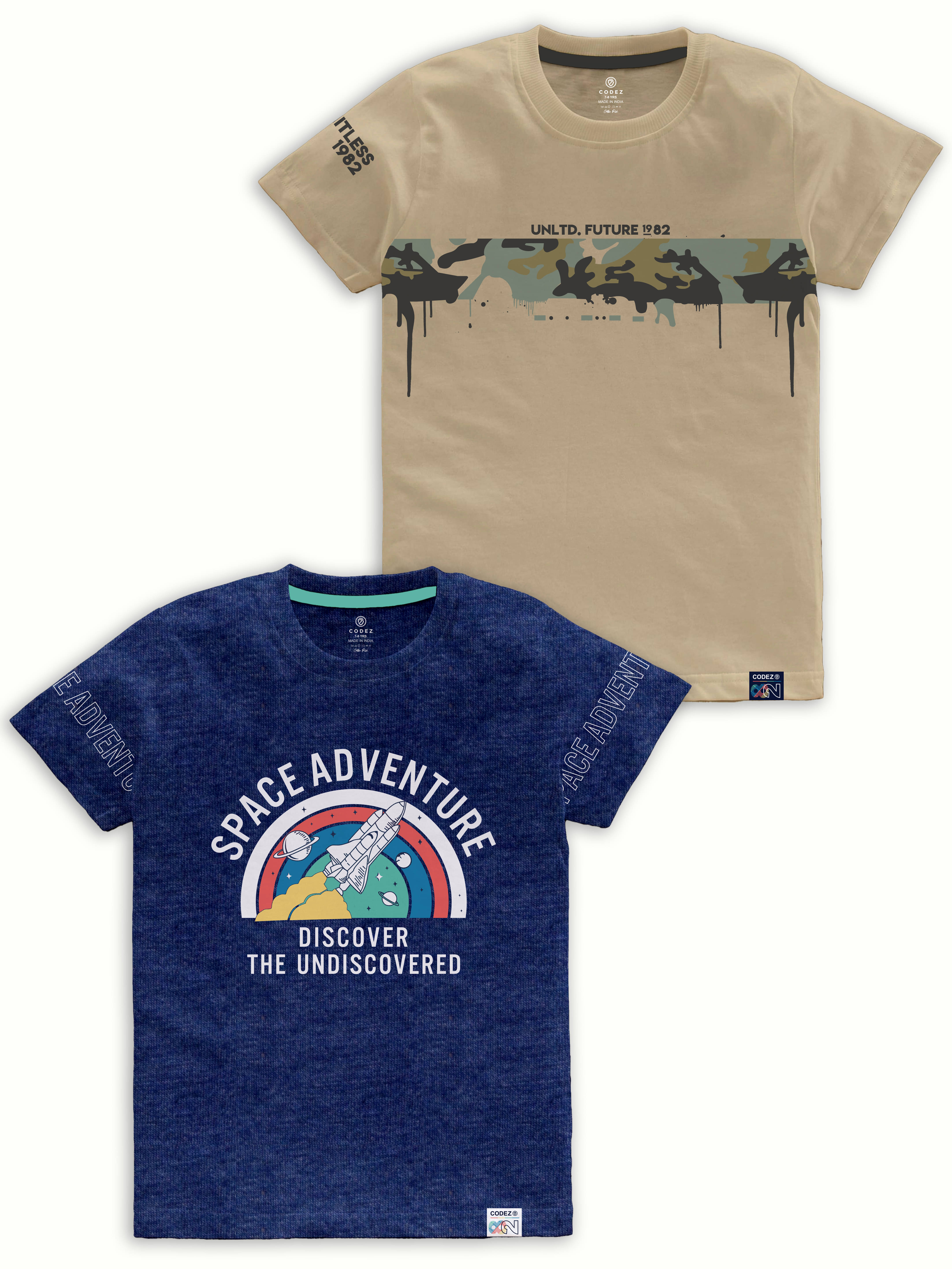     			CODEZ Pack of 1 Boys Cotton Blend T-Shirt ( Multi Color )