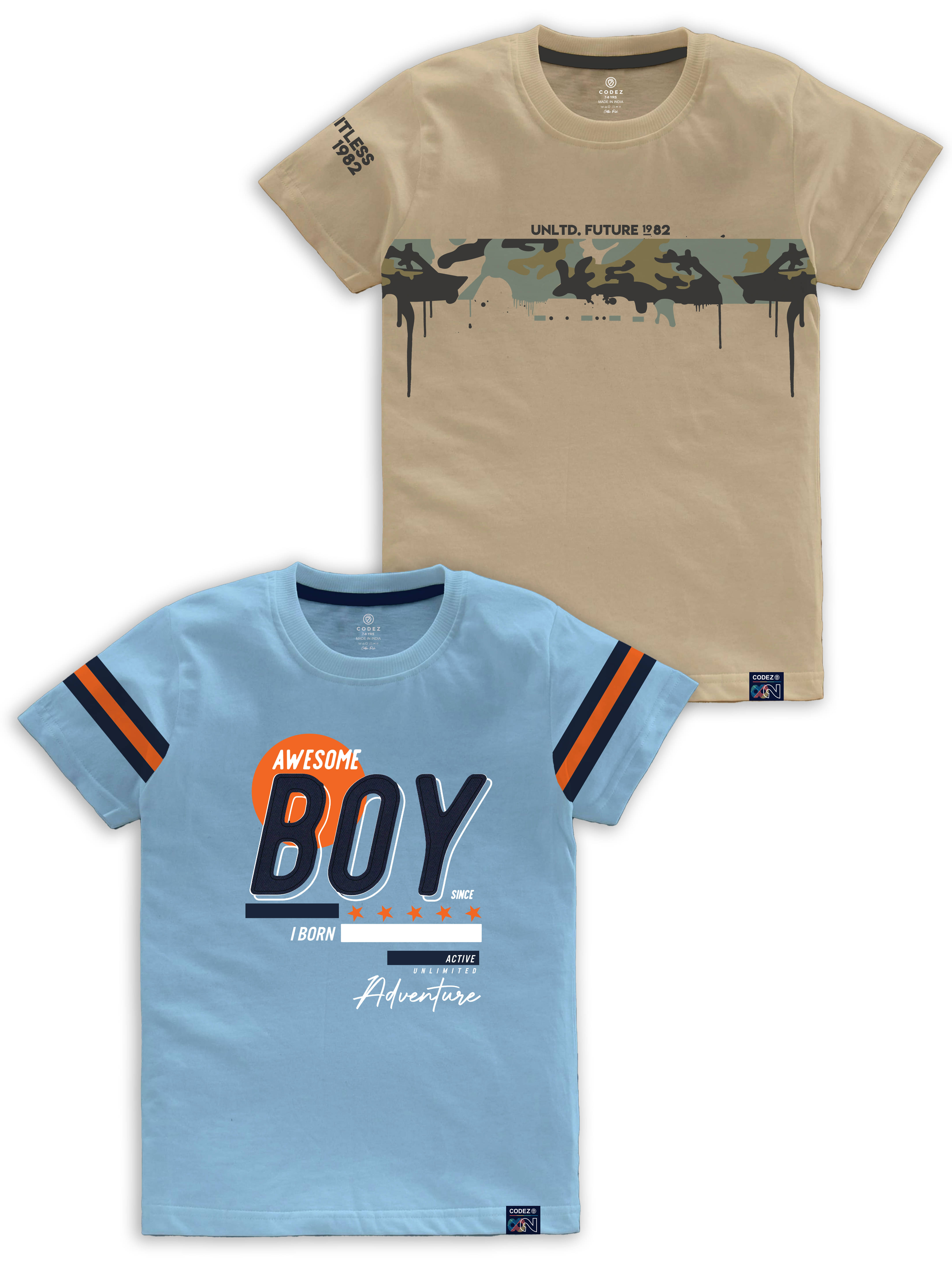     			CODEZ Pack of 1 Boys Cotton Blend T-Shirt ( Multi Color )