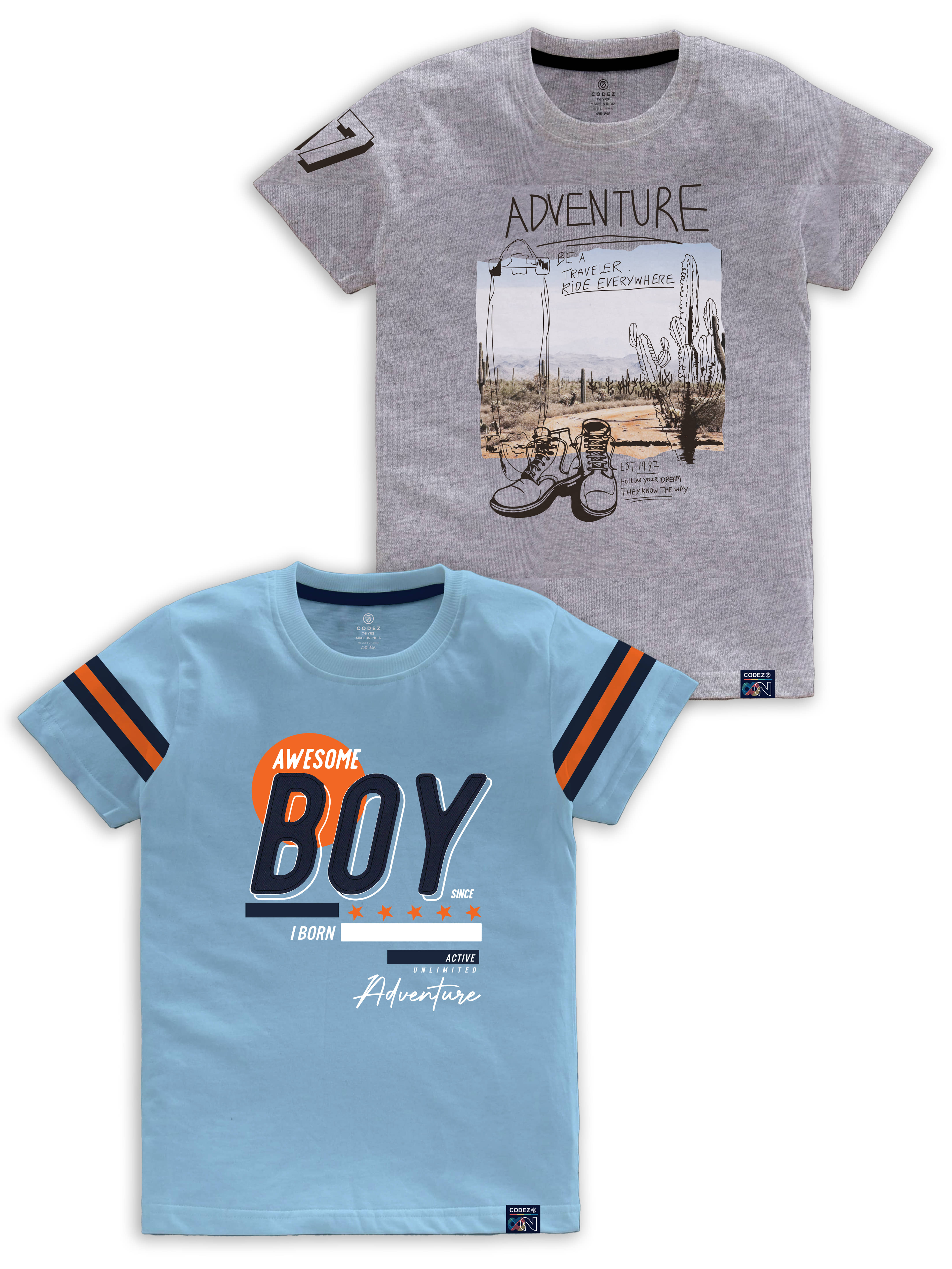 CODEZ Pack of 1 Boys Cotton Blend Polo T-Shirt ( Multi Color )