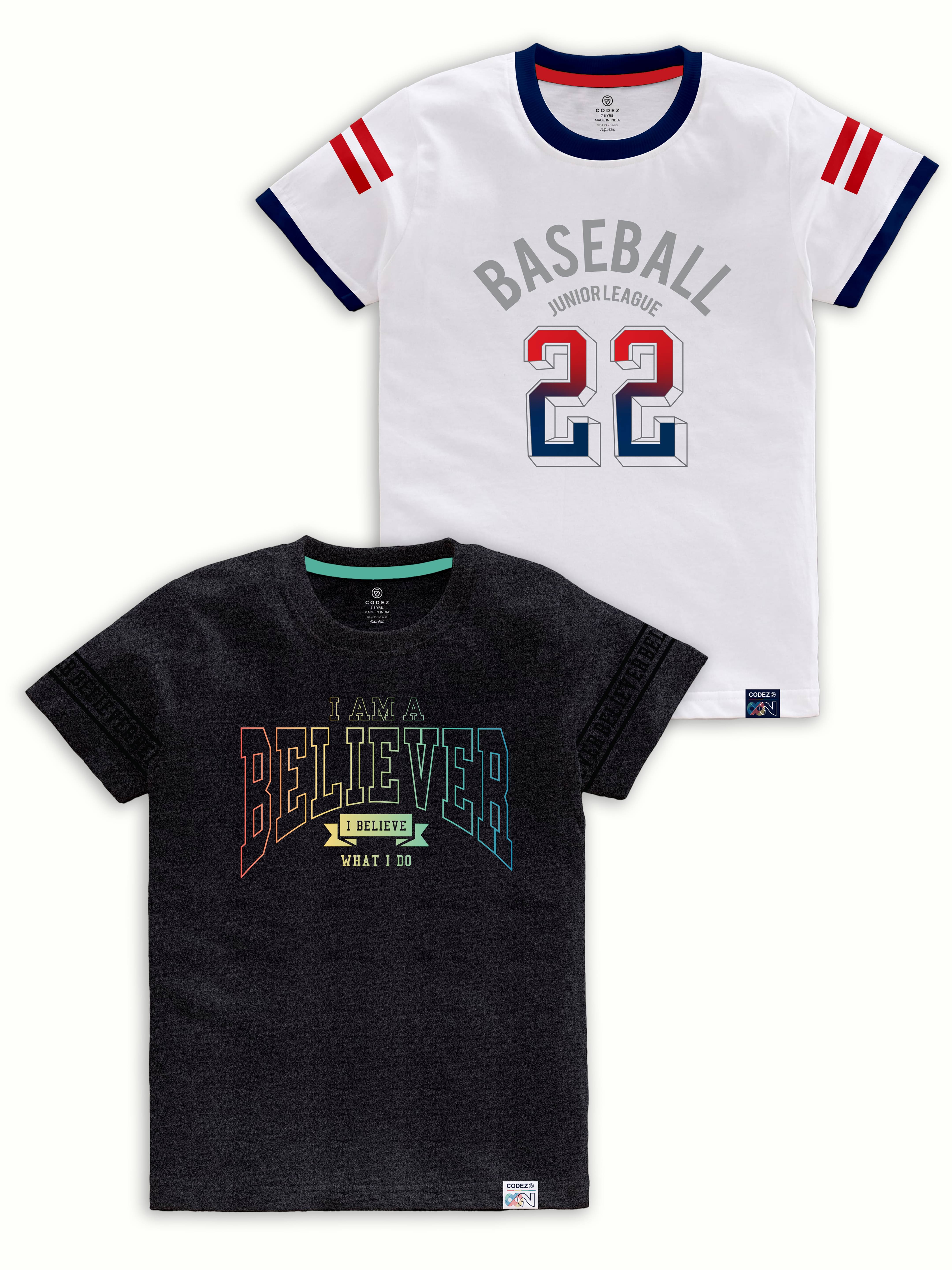     			CODEZ Pack of 2 Boys Cotton Blend T-Shirt ( Multi Color )