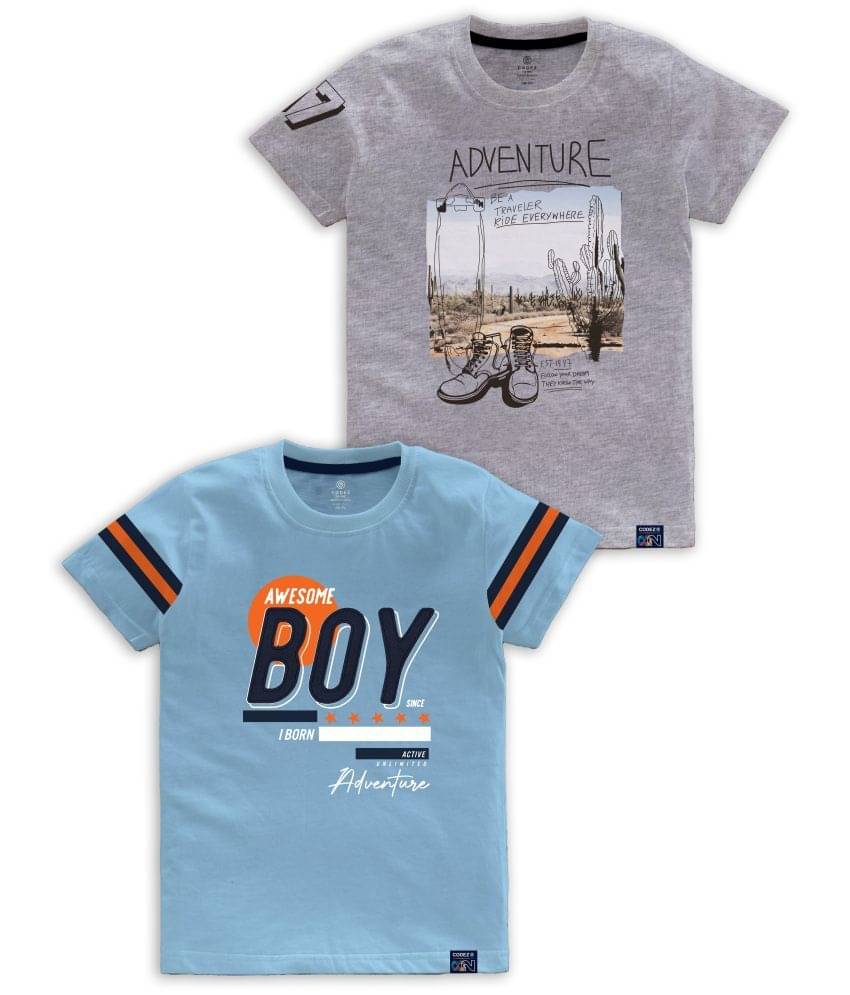     			CODEZ Pack of 2 Boys Cotton Blend T-Shirt ( Multi Color )