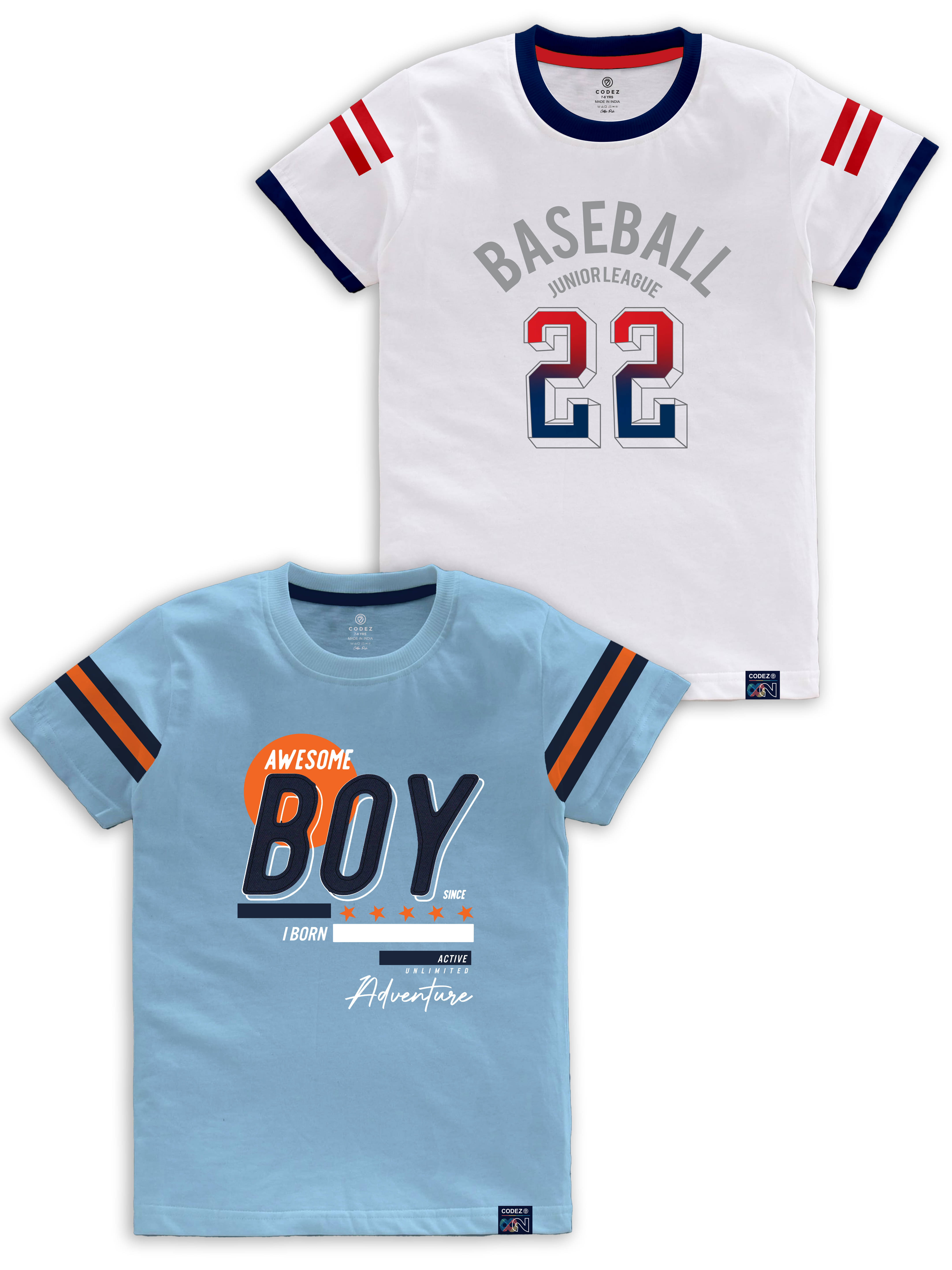     			CODEZ Pack of 1 Boys Cotton Blend T-Shirt ( Multi Color )
