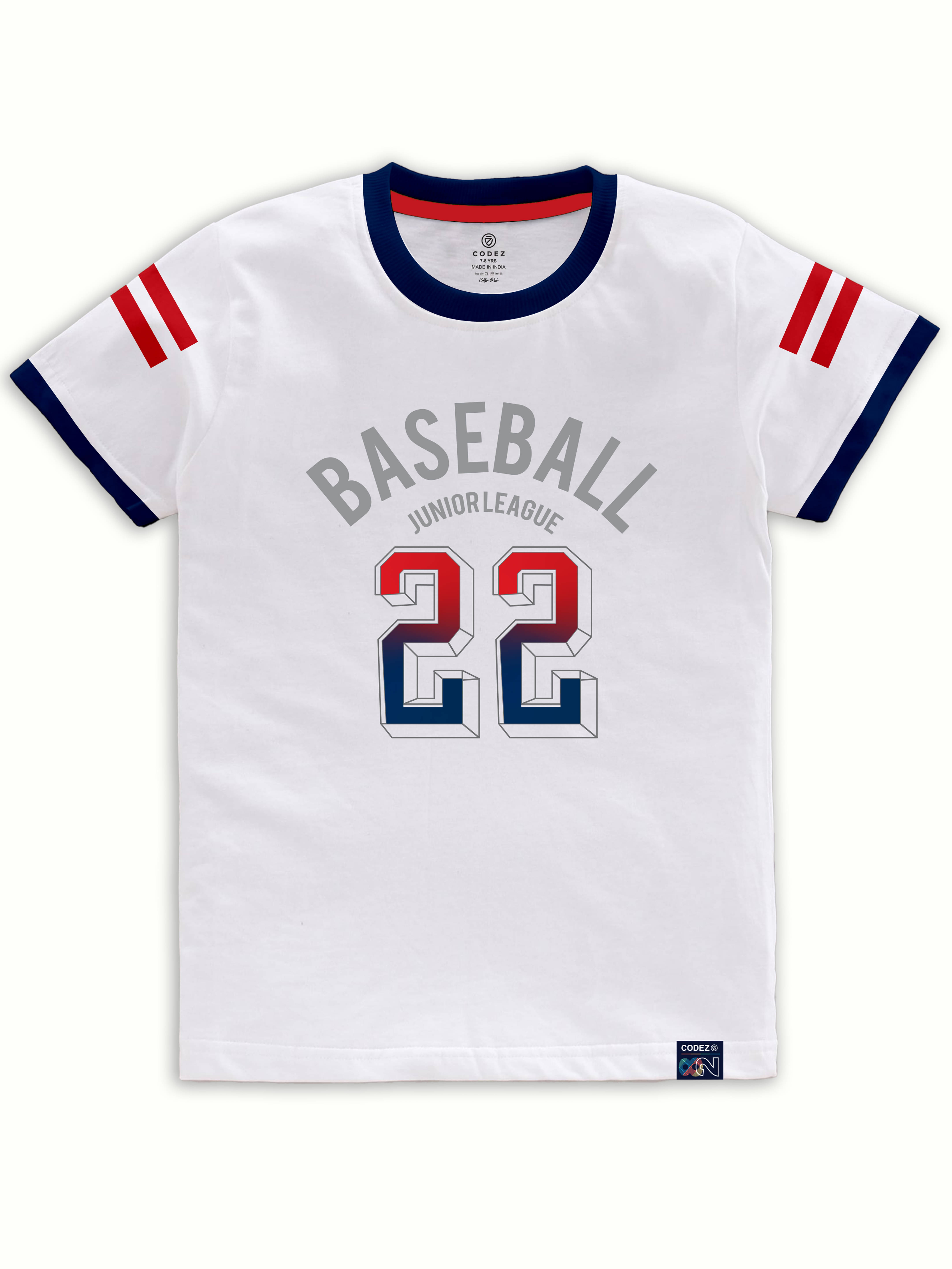     			CODEZ Pack of 1 Boys Cotton Blend T-Shirt ( White )