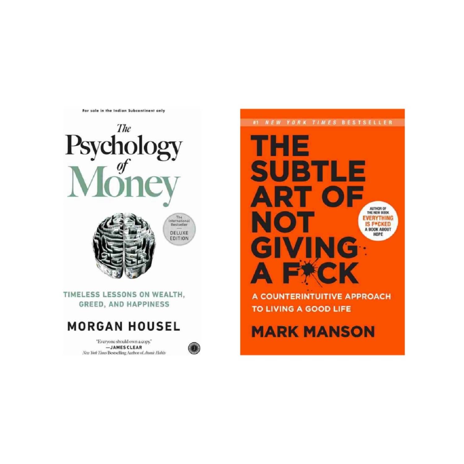 ( Combo Of 2 Pack ) The Psychology of Money & The Subtle Art of Not Giving a Fck English Edition Book Paperback - By ( Morgan Housel & Mark Manson ) ( Combo Of 2 Pack ) The Psychology of Money & The Subtle Art of Not Giving a Fck English Edition Book Paperback - By ( Morgan Housel & Mark Manson )