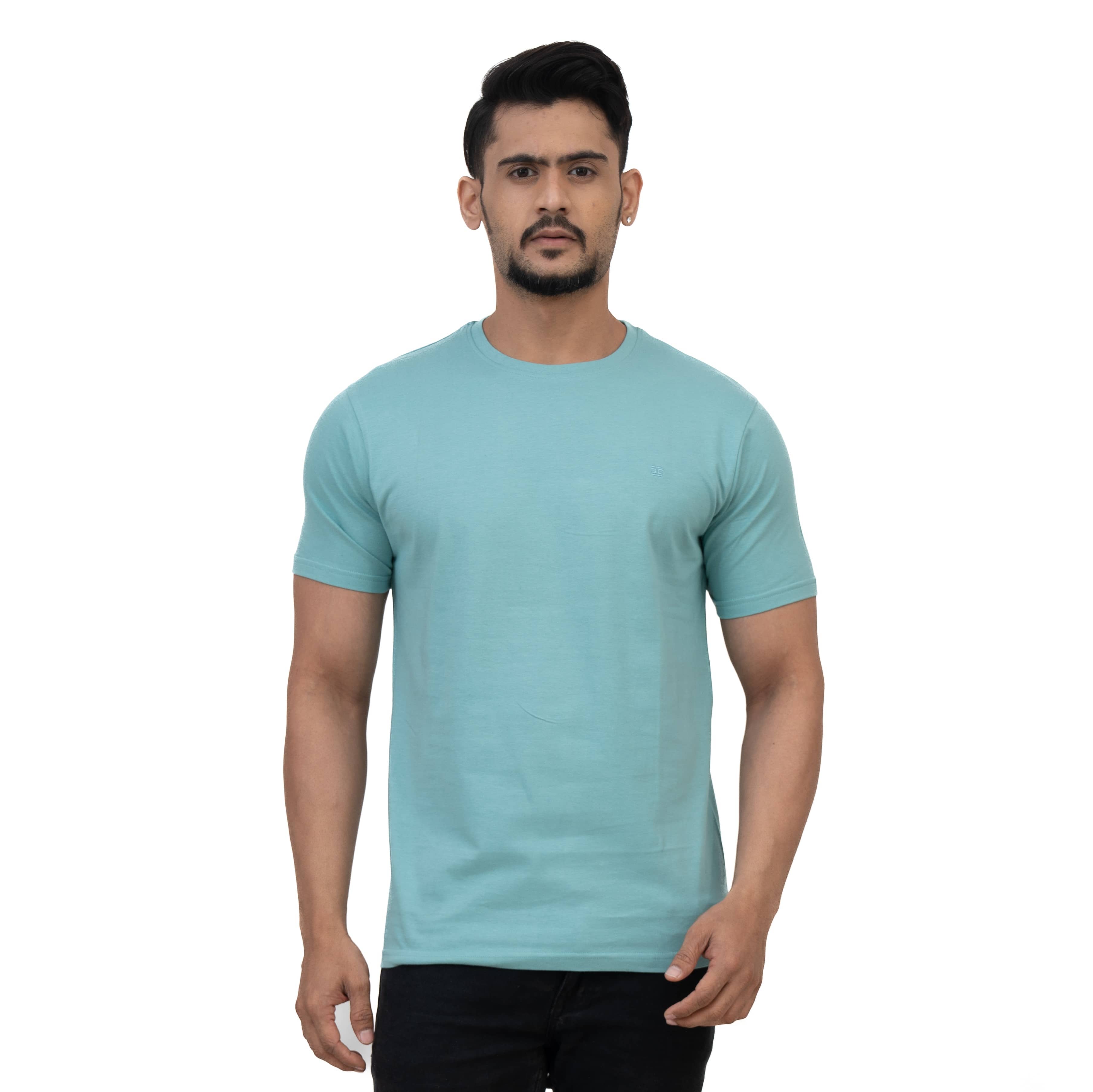 Cotstyle Pack of 1 Cotton Regular Fit Men's T-Shirt ( Blue )