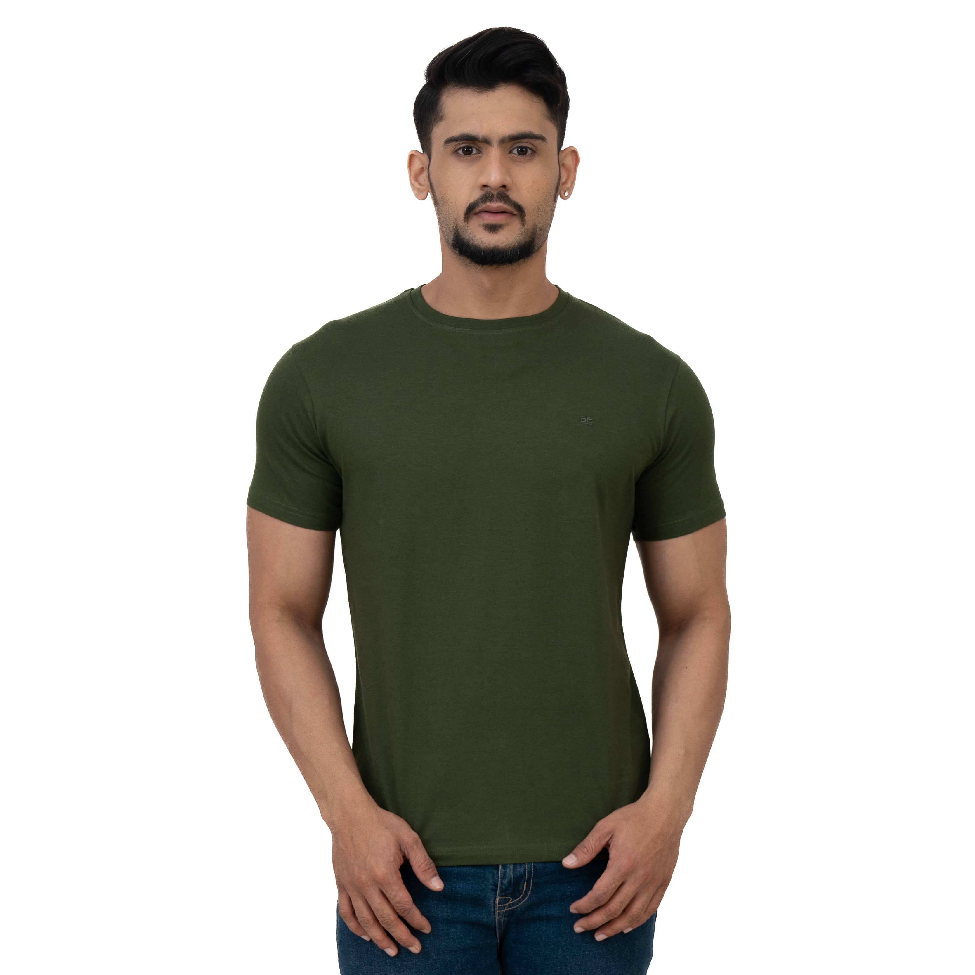 Cotstyle Pack of 1 Cotton Regular Fit Men's T-Shirt ( Green )