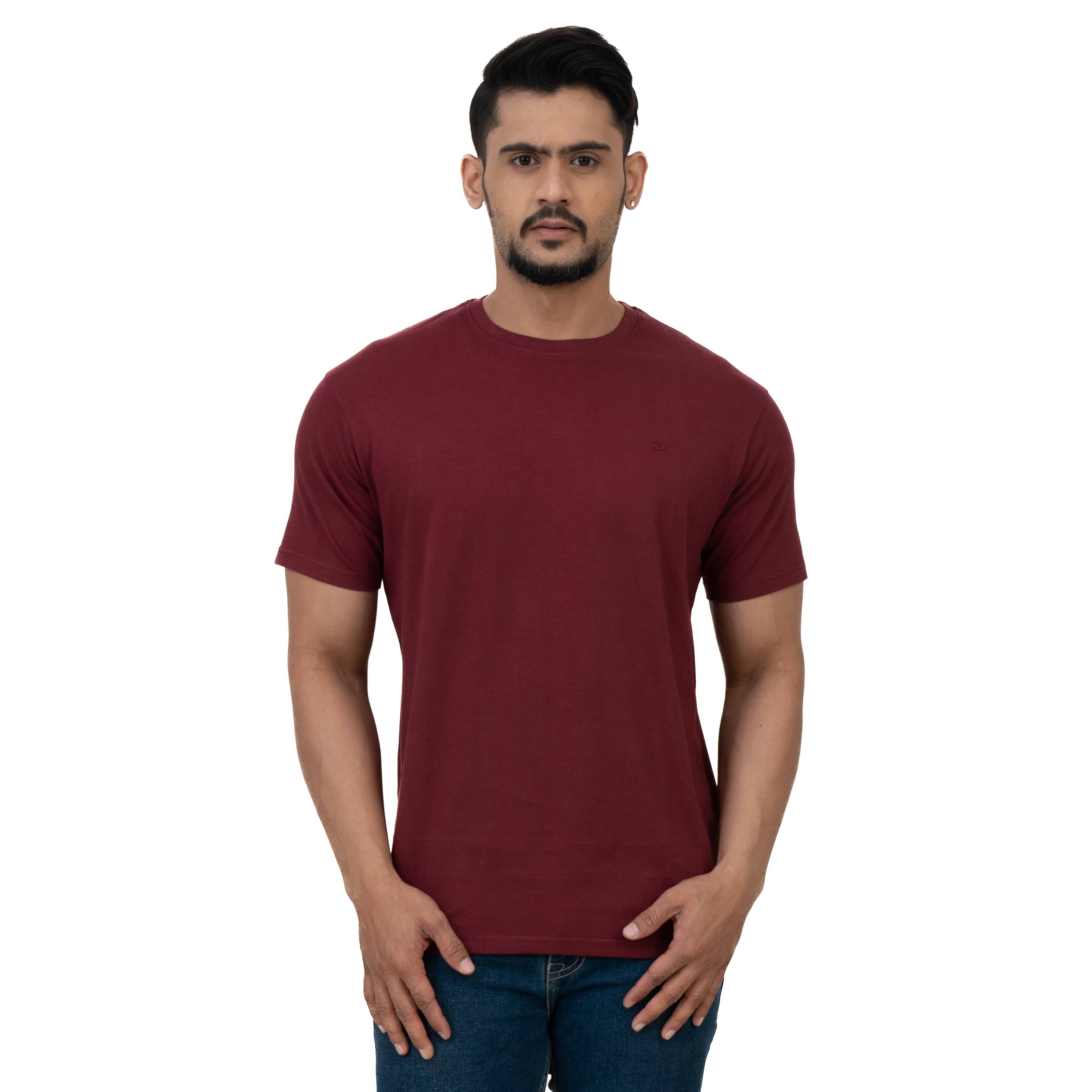 Cotstyle Pack of 1 Cotton Regular Fit Men's T-Shirt ( Maroon )