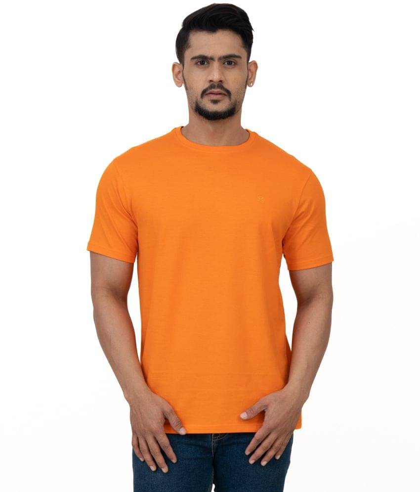     			Cotstyle Pack of 1 Cotton Regular Fit Men's T-Shirt ( Orange )
