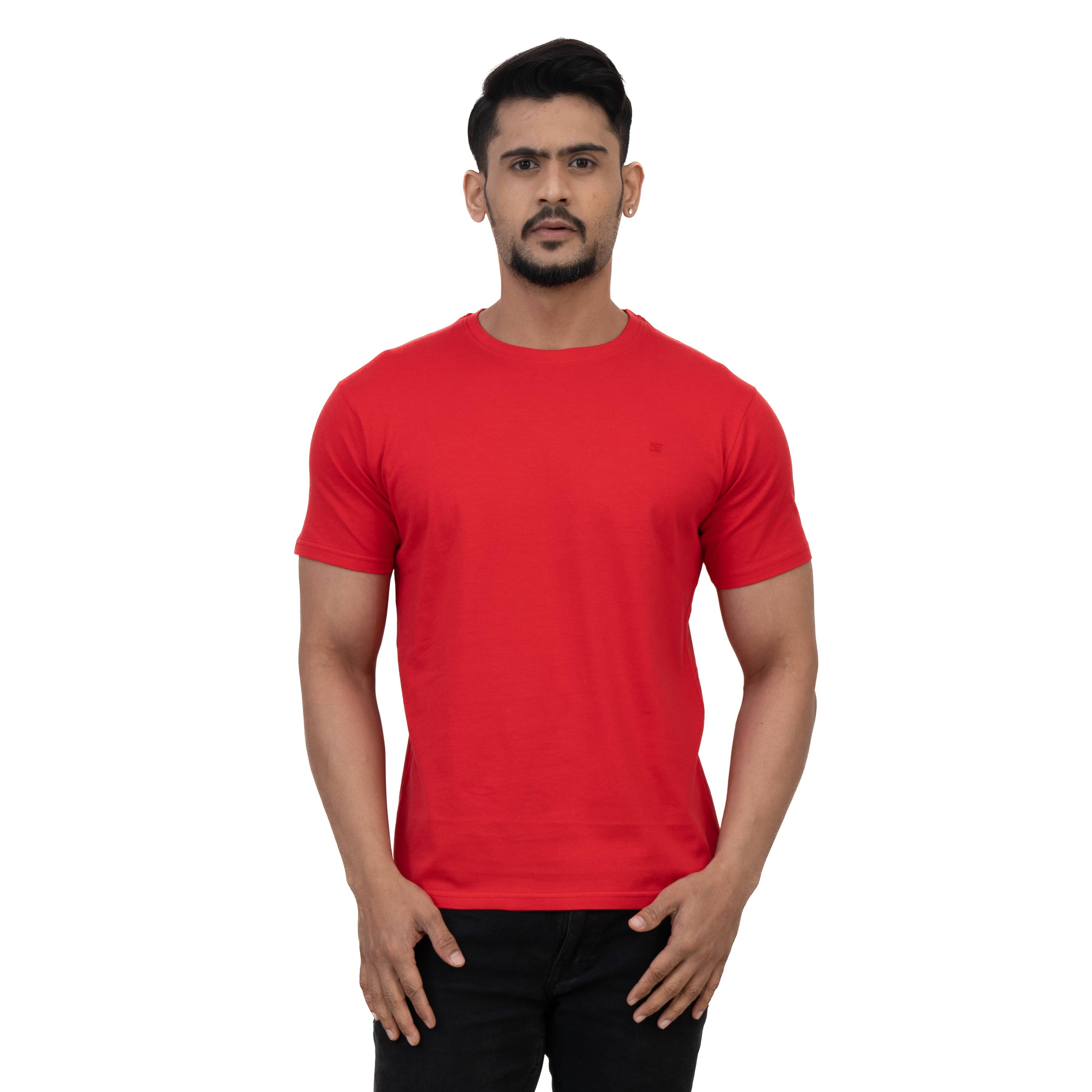     			Cotstyle Pack of 1 Cotton Regular Fit Men's T-Shirt ( Red )