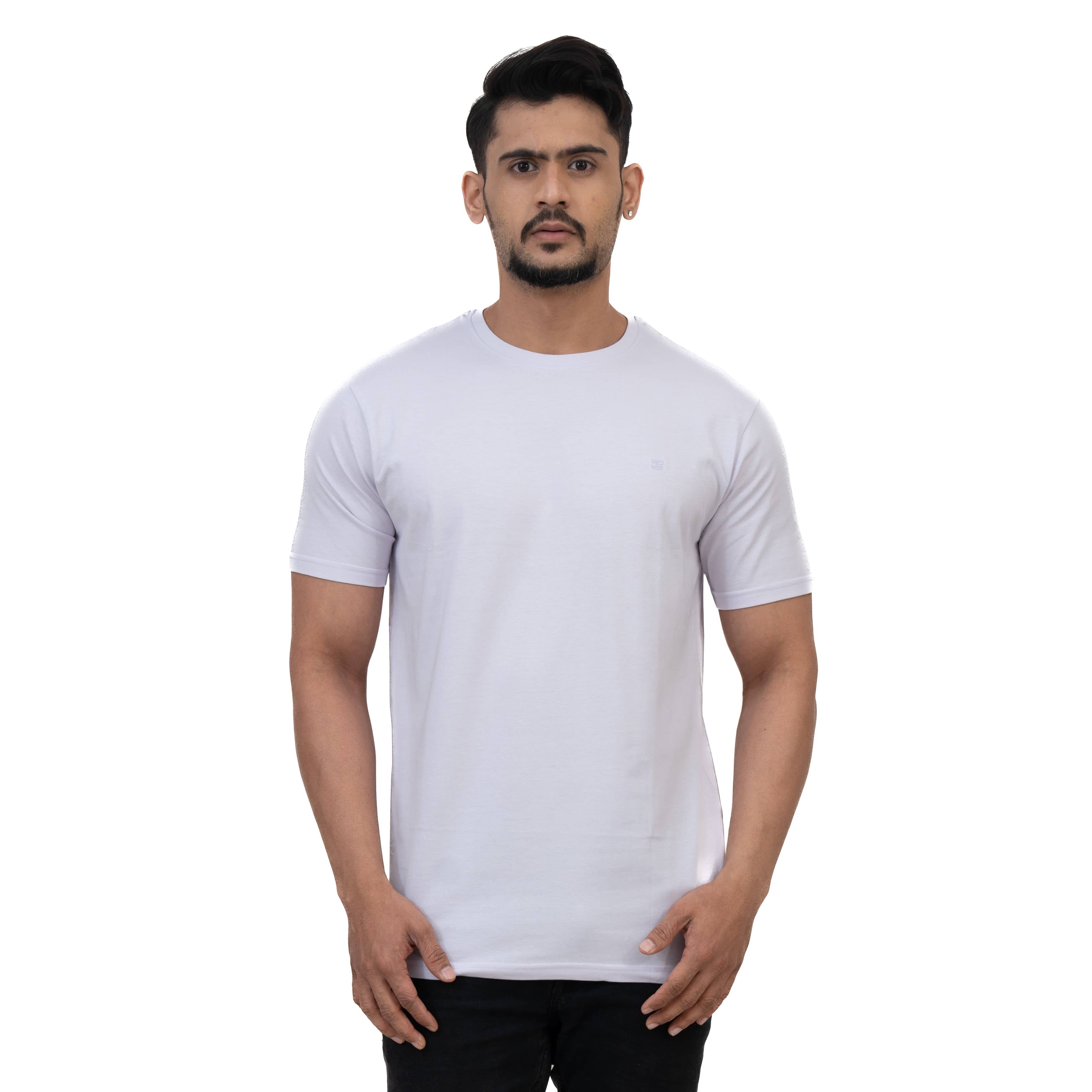 Cotstyle Pack of 1 Cotton Regular Fit Men's T-Shirt ( Sky Blue )