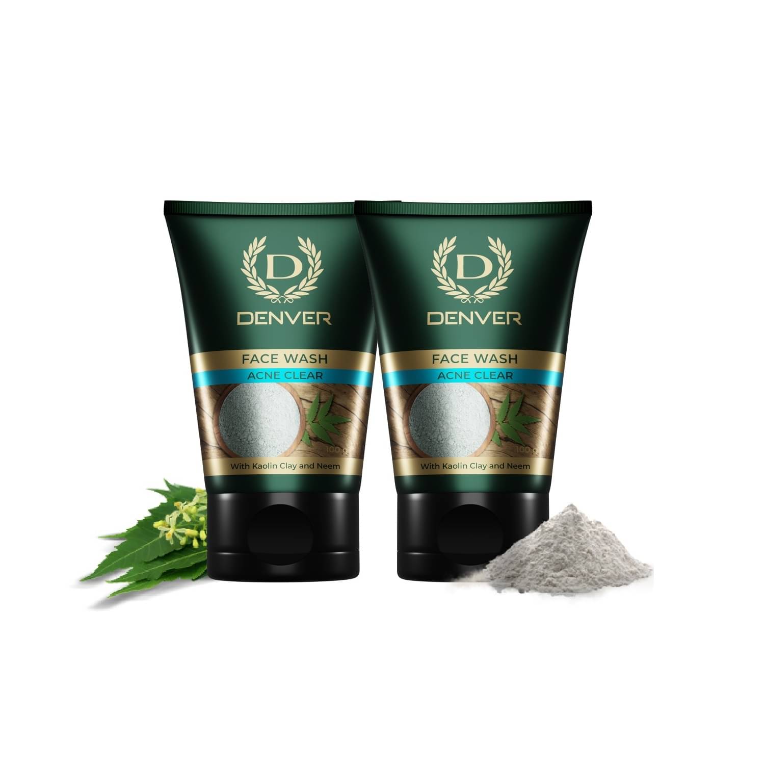     			Denver Acne Clear Face Wash for Men - 100GM each (Pack of 2)