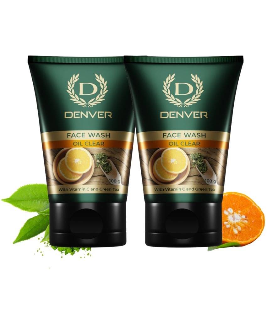    			Denver Oil Clear Face Wash for Men - 100GM Each (Pack of 2)