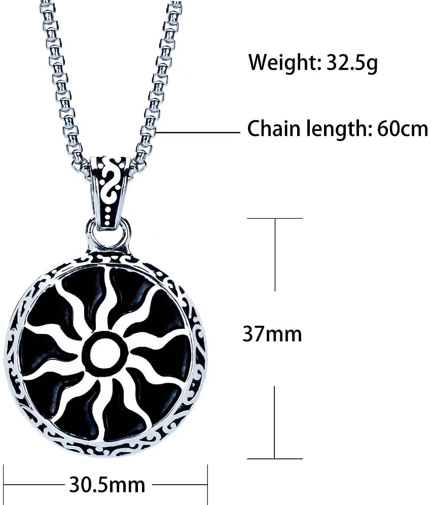 Fashion Frill Silver Chain For Boys Stylish Charming Silver Pendant Necklace For Men Boys Silver Plated Stainless Steel Chain