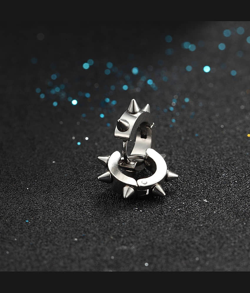 Fashion Frill Spikes Earrings For Women Silver Stylish Drop Earrings For Men Boys Anniversary Gift Jewellery accoseries - Earrings | Buy online on ZillyBuy
