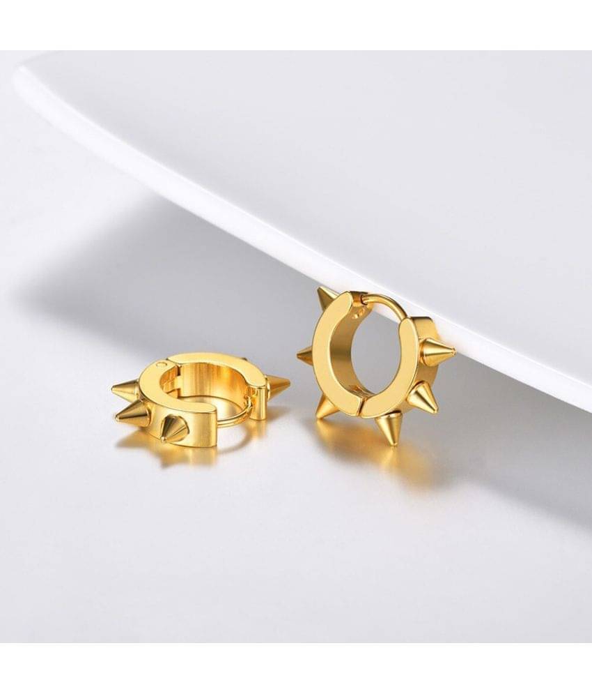 Fashion Frill Spikes Earrings For Women Gold Plated Stylish Drop Earrings For Men Boys Anniversary Gift Jewellery accoseries Fashion Frill Spikes Earrings For Women Gold Plated Stylish Drop Earrings For Men Boys Anniversary Gift Jewellery accoseries