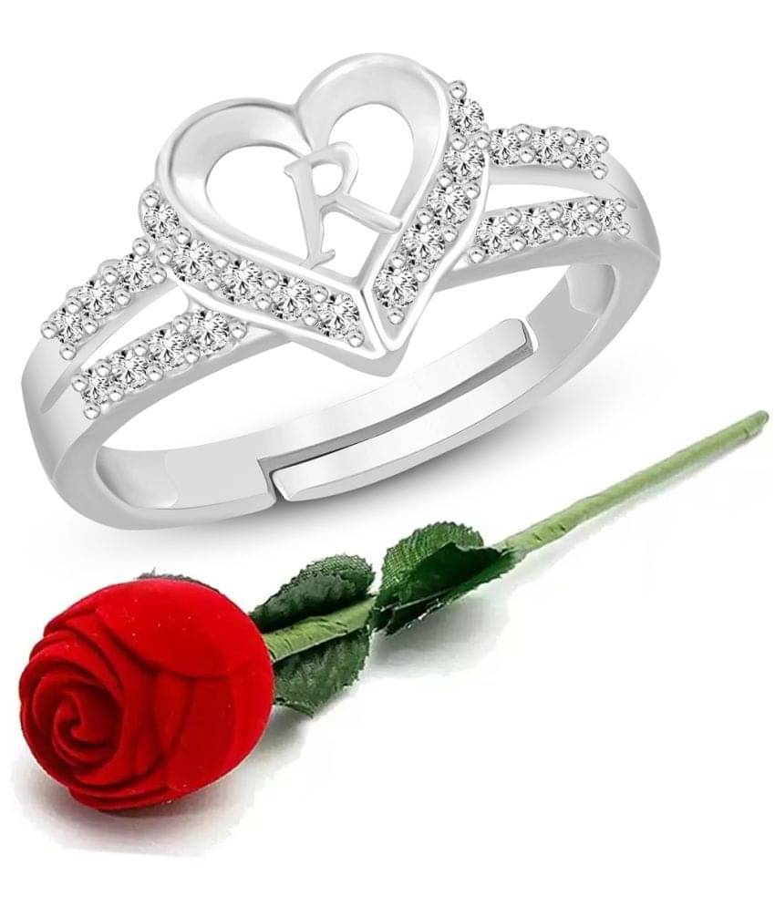     			HEER COLLECTION - Silver Rings ( Pack of 1 )