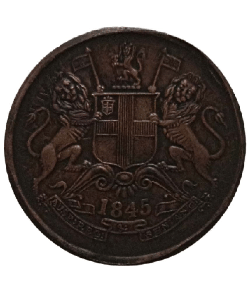 Hop n Shop - Rare 1845 British India Half Anna Coin 1 Numismatic Coins Hop n Shop - Rare 1845 British India Half Anna Coin 1 Numismatic Coins