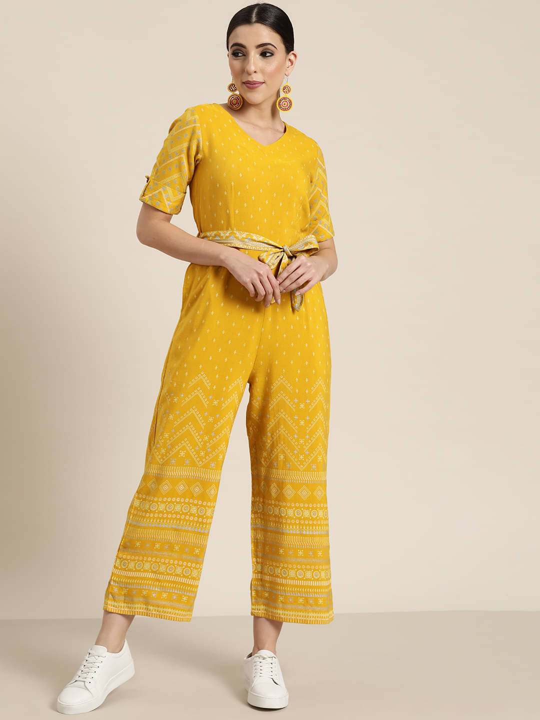     			Juniper - Mustard Rayon Regular Fit Women's Jumpsuit ( Pack of 1 )