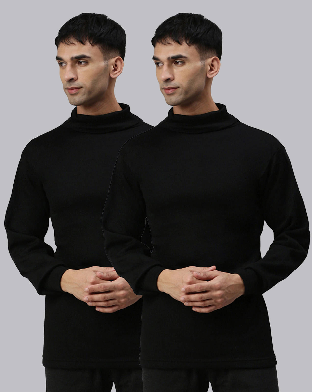 Lux Cottswool Pack of 2 Cotton Blend Thermal Tops For Men's ( Black ) Lux Cottswool Pack of 2 Cotton Blend Thermal Tops For Men's ( Black )