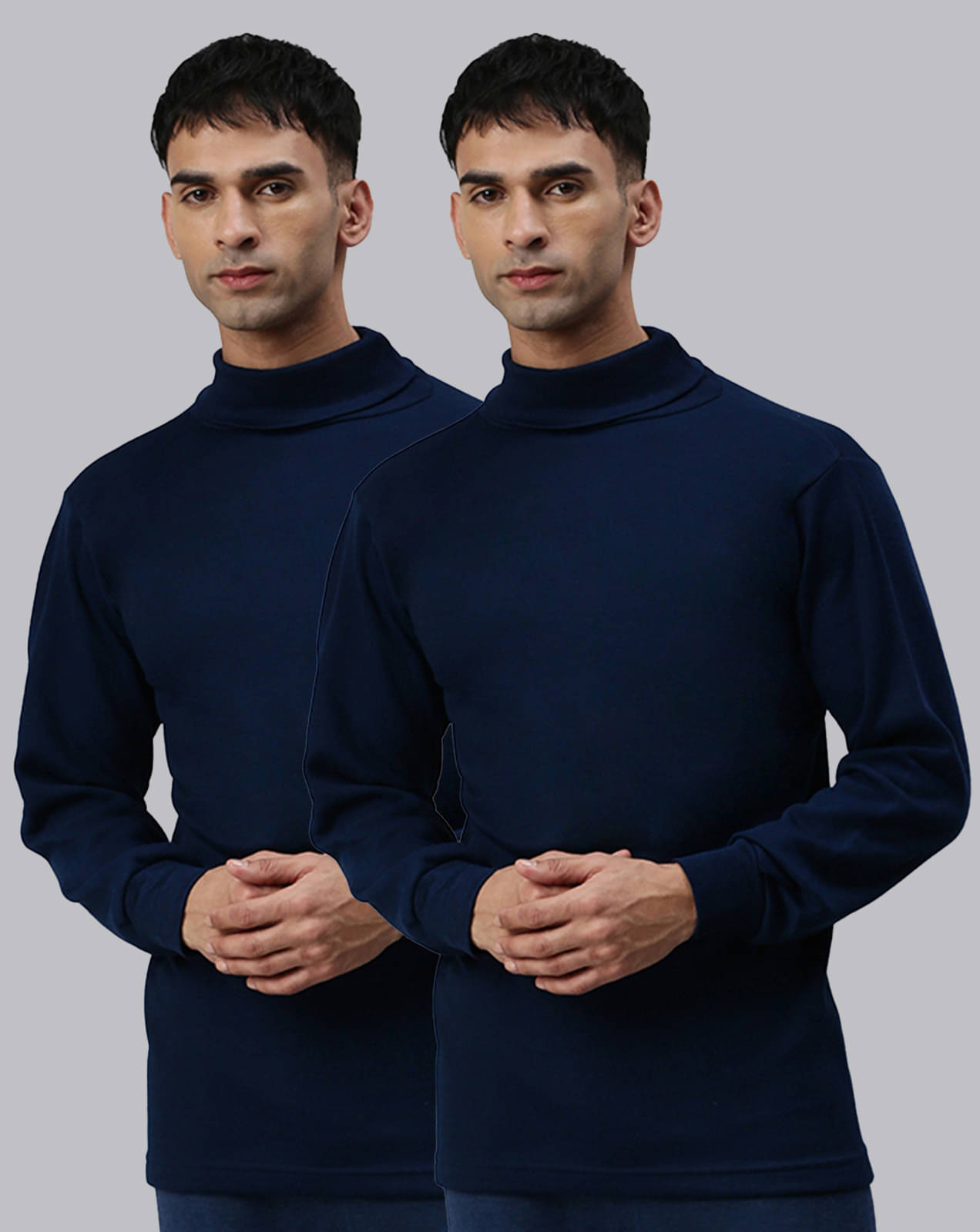     			Lux Cottswool Pack of 2 Cotton Blend Thermal Tops For Men's ( Blue )