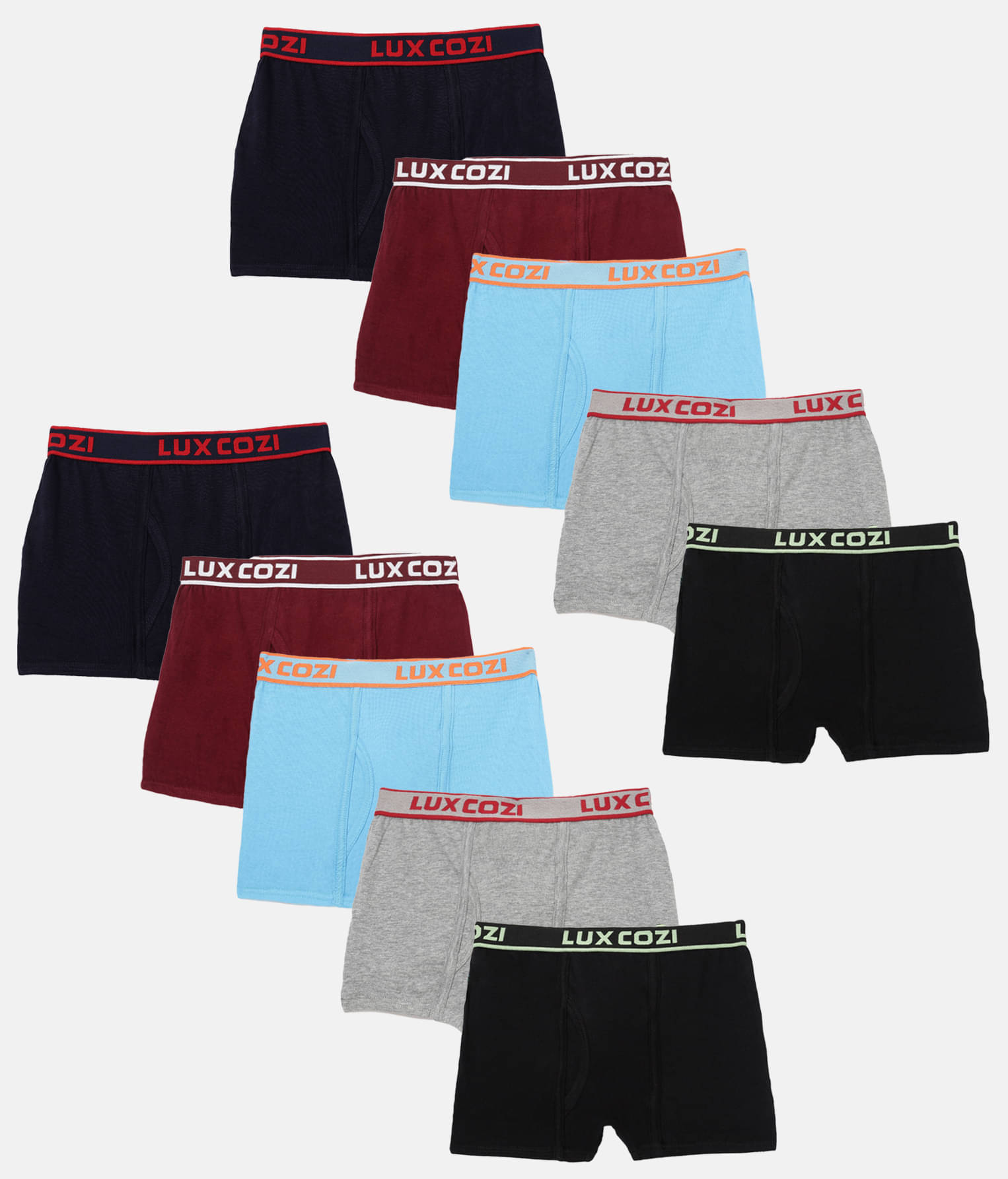     			Lux Cozi Pack of 10 Boys Cotton Blend Trunks ( Multicolor )