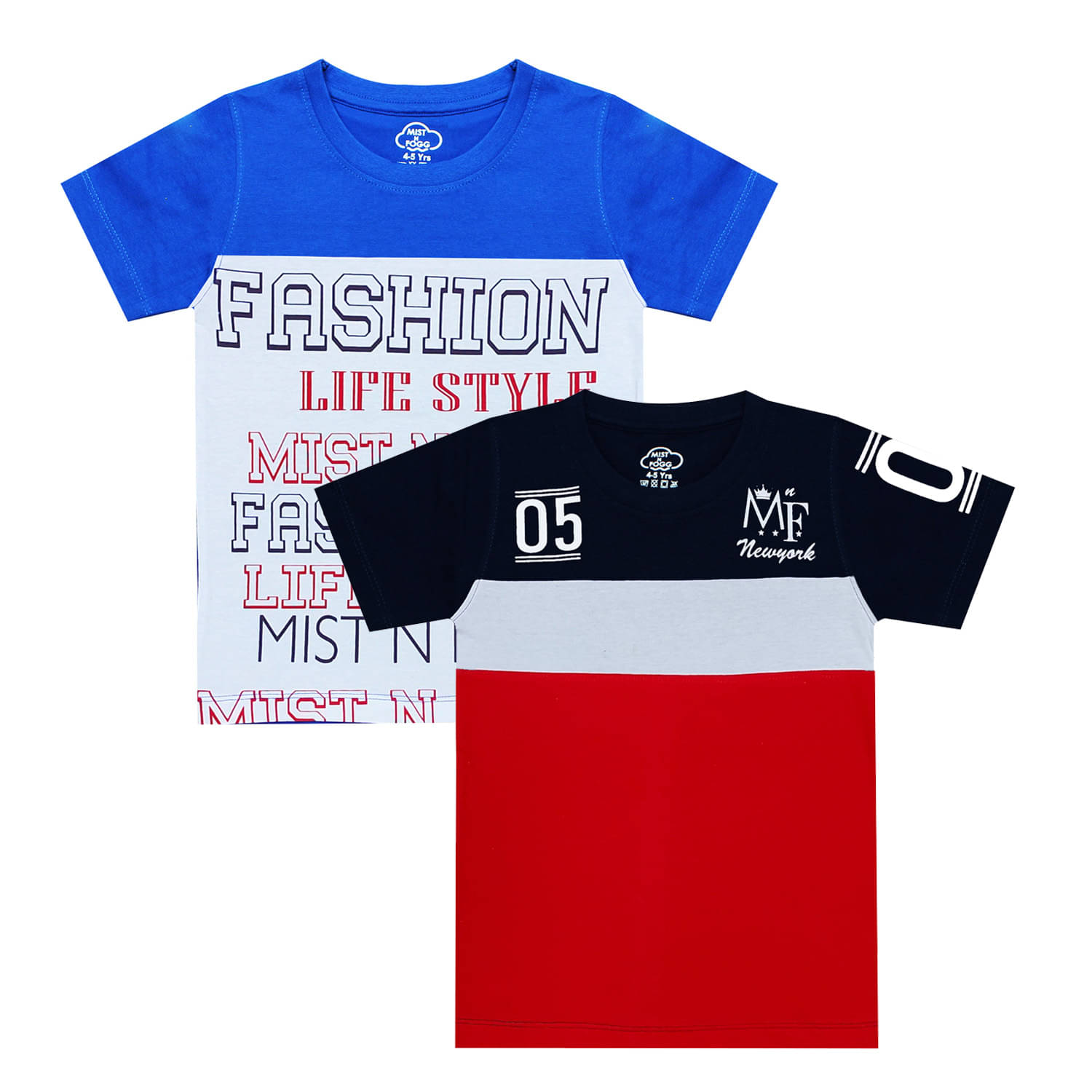     			MIST N FOGG Pack of 1 Boys Cotton Blend T-Shirt ( Multi Color )
