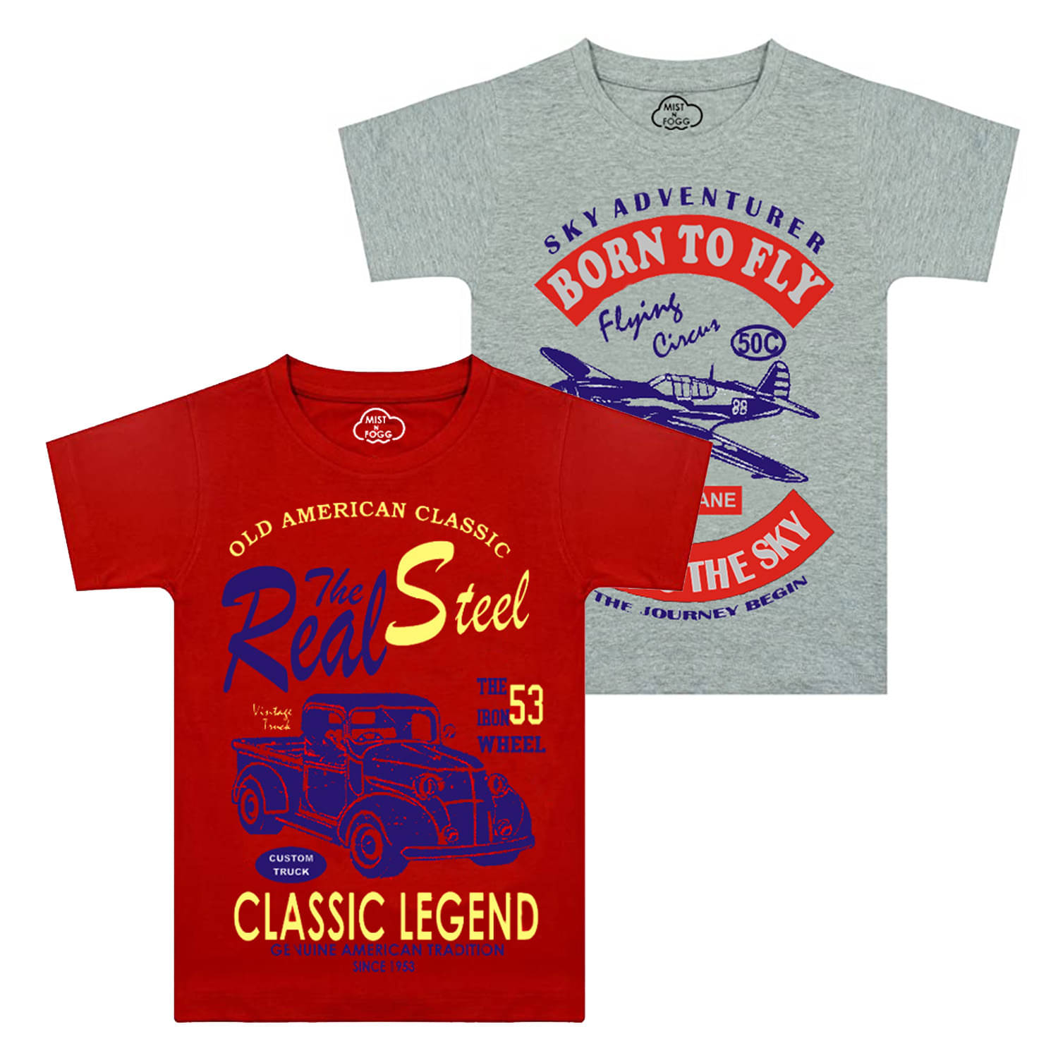     			MIST N FOGG Pack of 1 Boys Cotton Blend T-Shirt ( Multi Color )