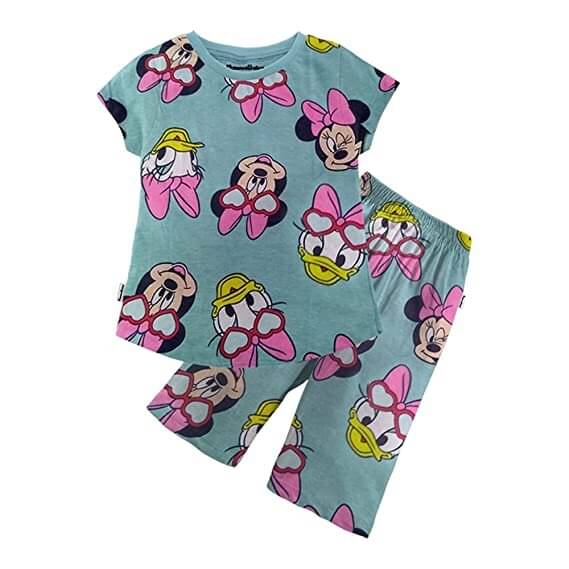     			NammaBaby Pack of 1 Girls Cotton Capris ( Blue )