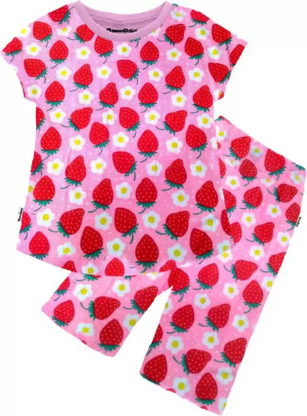 NammaBaby Pack of 1 Girls Cotton Capris ( Pink )