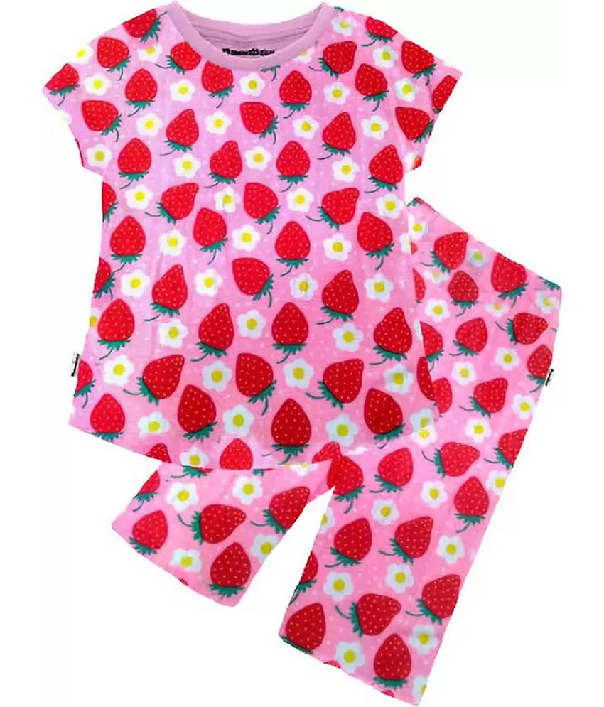 NammaBaby Pack of 1 Girls Cotton Capris ( Pink )