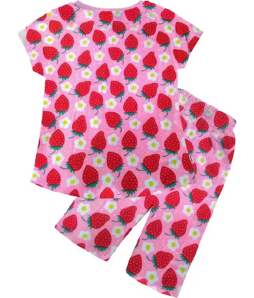 NammaBaby Pack of 1 Girls Cotton Capris ( Pink )