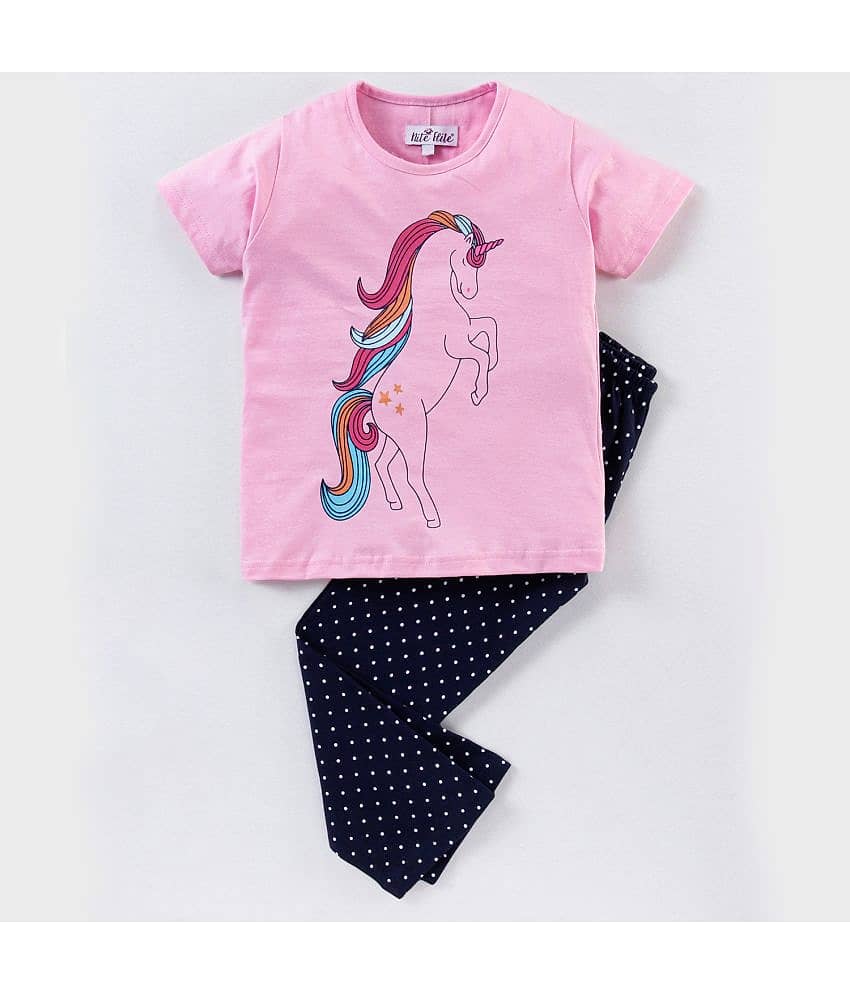 Nite Flite Pack of 1 Girls Cotton Nightsuit Set ( Multicolor ) - Nightwear & Loungewear | Buy online on ZillyBuy