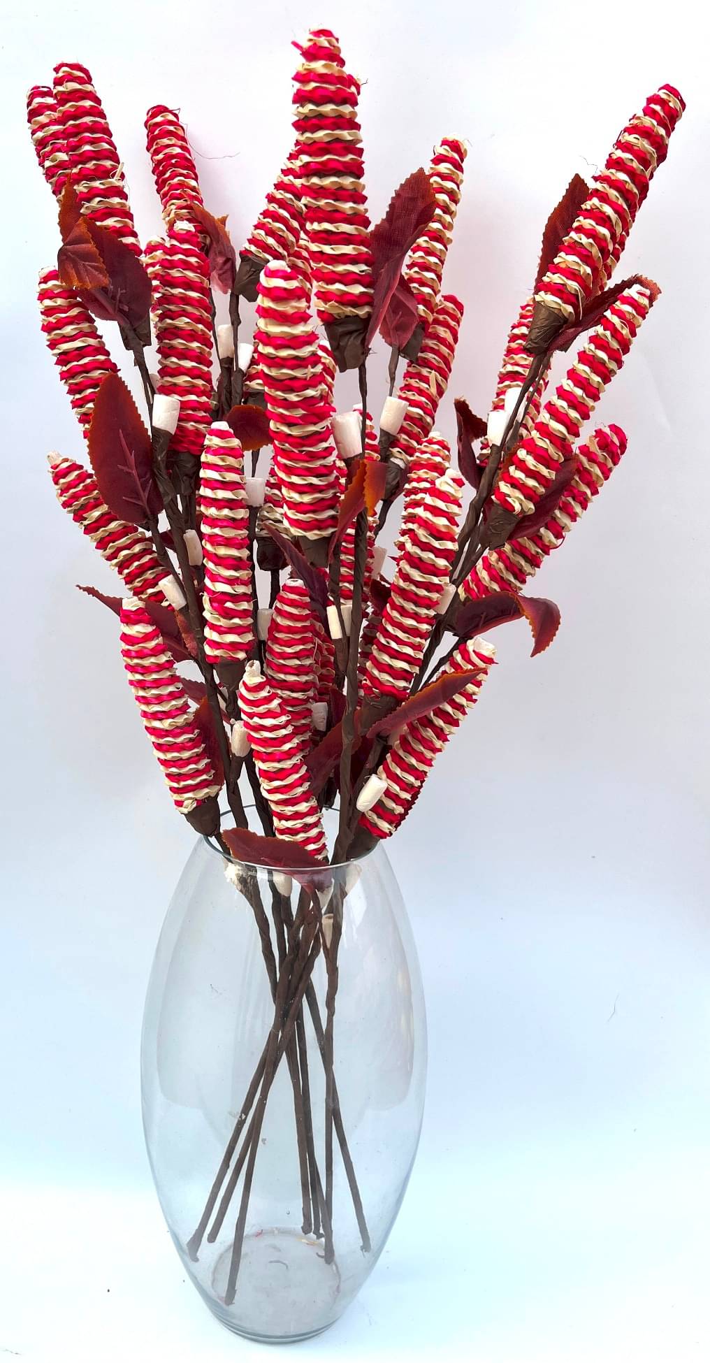     			PUPRIWALL - Red Palm Artificial Flower ( Pack of 1 )