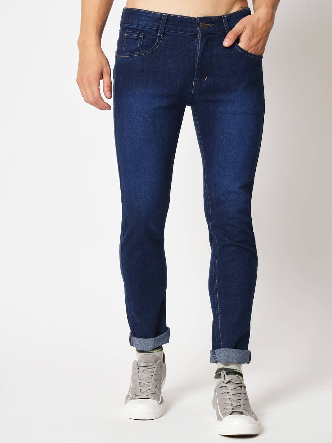 RAGZO - Dark Blue Denim Slim Fit Men's Jeans ( Pack of 1 ) - Jeans | Buy online on ZillyBuy