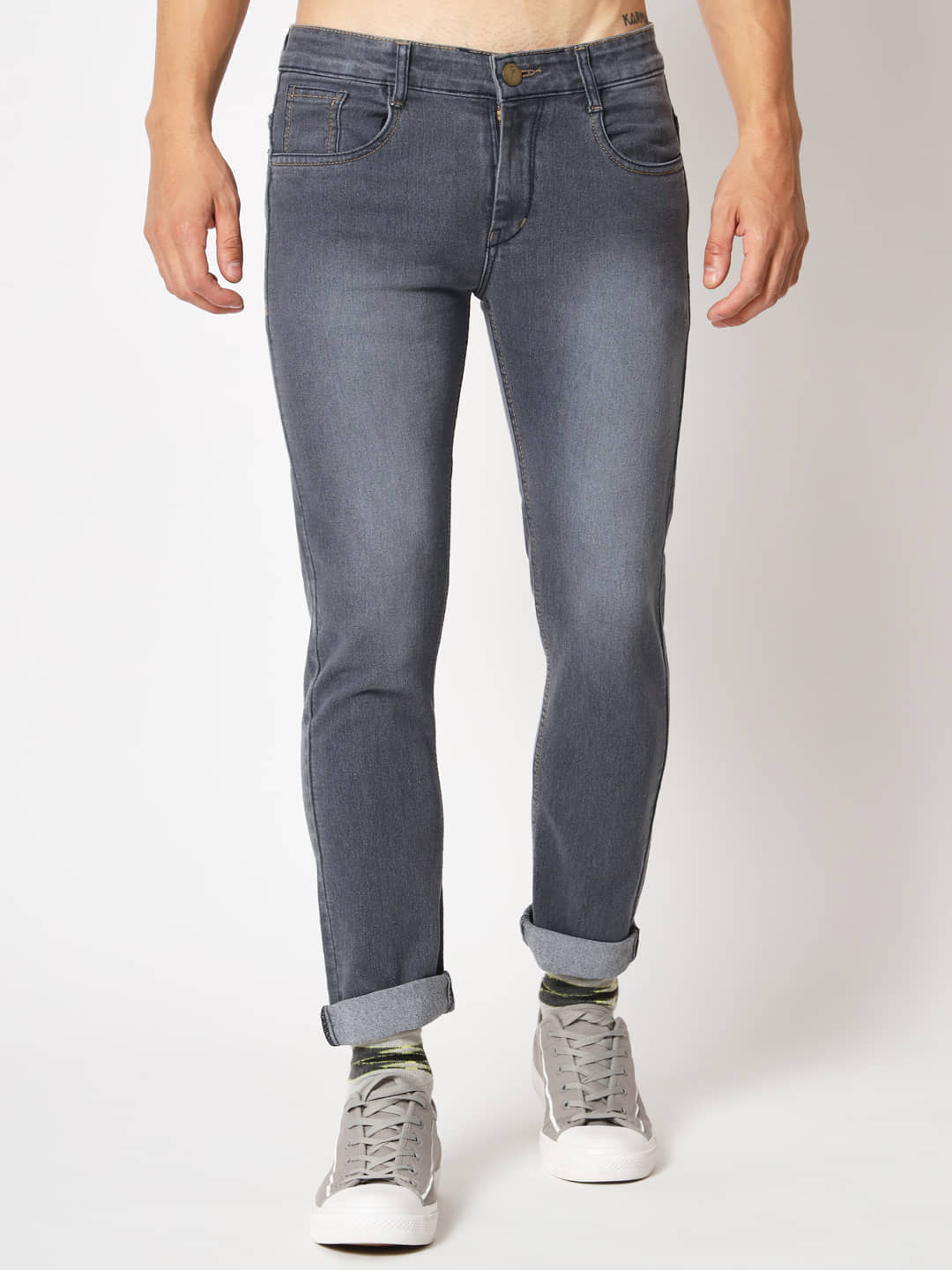 RAGZO - Grey Denim Slim Fit Men's Jeans ( Pack of 1 ) - Jeans | Buy online on ZillyBuy