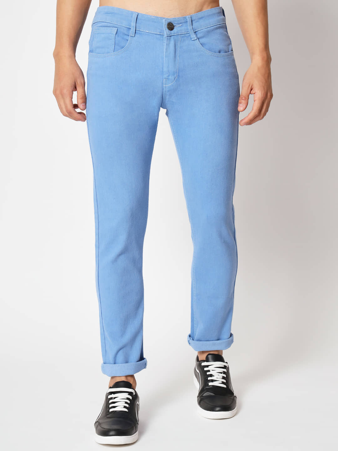 RAGZO - Light Blue Denim Slim Fit Men's Jeans ( Pack of 1 ) - Jeans | Buy online on ZillyBuy