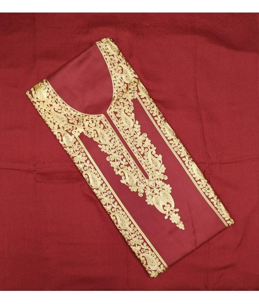 Soul Essence - Unstitched Maroon Woollen Dress Material ( Pack of 1 ) Soul Essence - Unstitched Maroon Woollen Dress Material ( Pack of 1 )