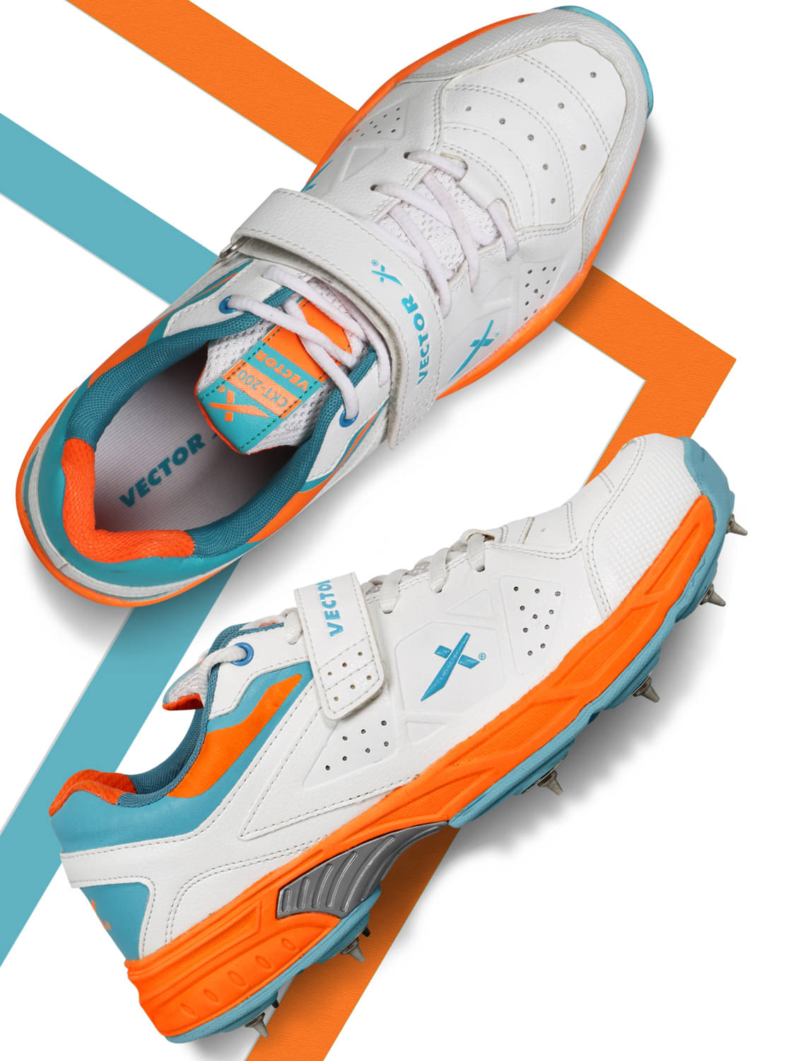 Vector X CKT-200 FULL SPIKES Multi Color Cricket Shoes Vector X CKT-200 FULL SPIKES Multi Color Cricket Shoes