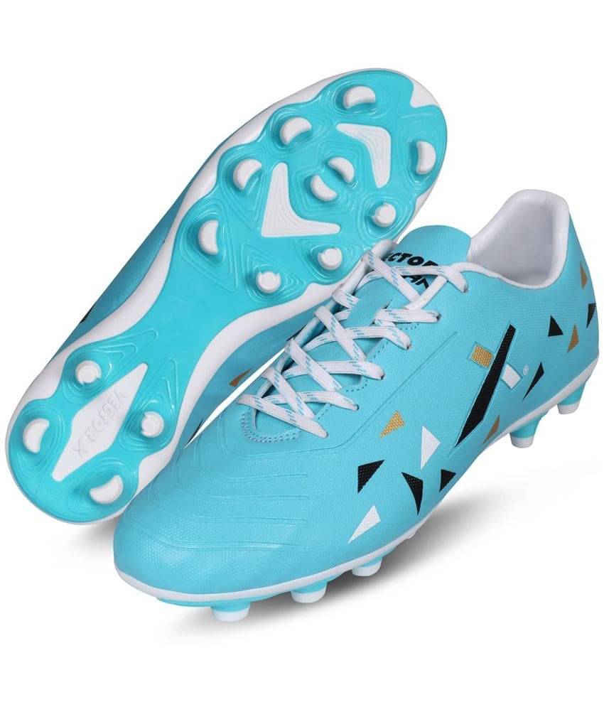 Vector X RADIANT Cyan & White Football Shoes     			Vector X RADIANT Cyan & White Football Shoes