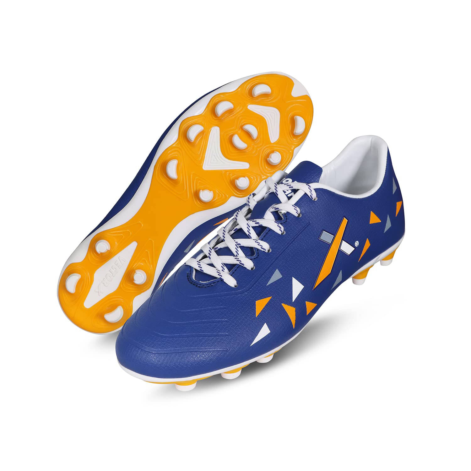 Vector X RADIANT White & Blue Football Shoes     			Vector X RADIANT White & Blue Football Shoes