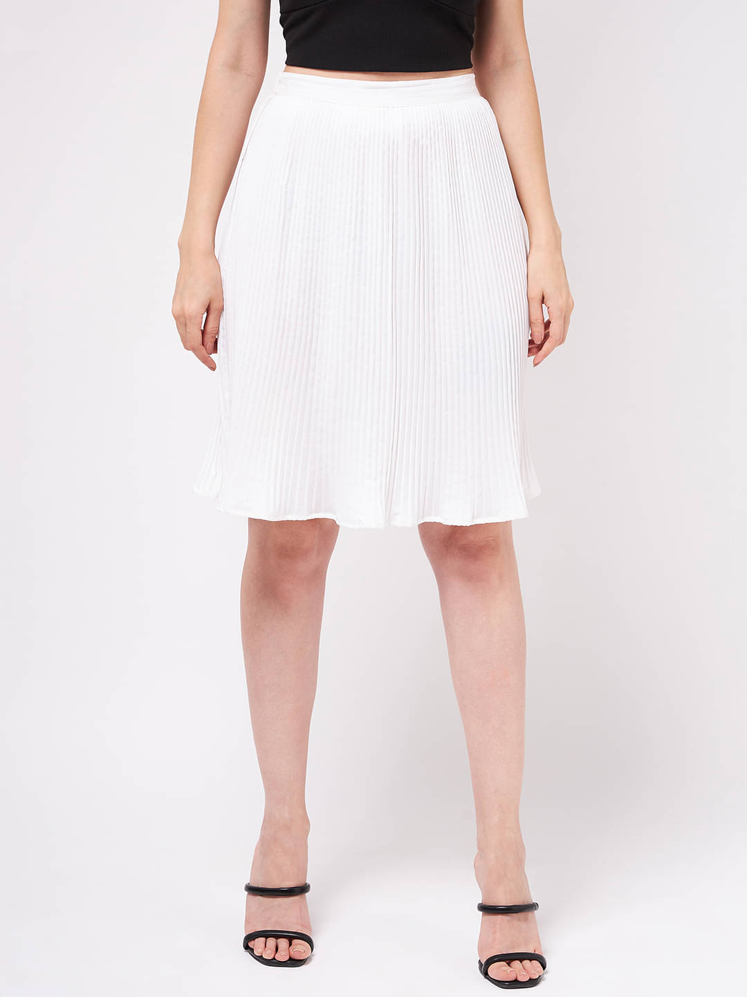 Zima Leto - White Polyester Women's Straight Skirt ( Pack of 1 ) Zima Leto - White Polyester Women's Straight Skirt ( Pack of 1 )