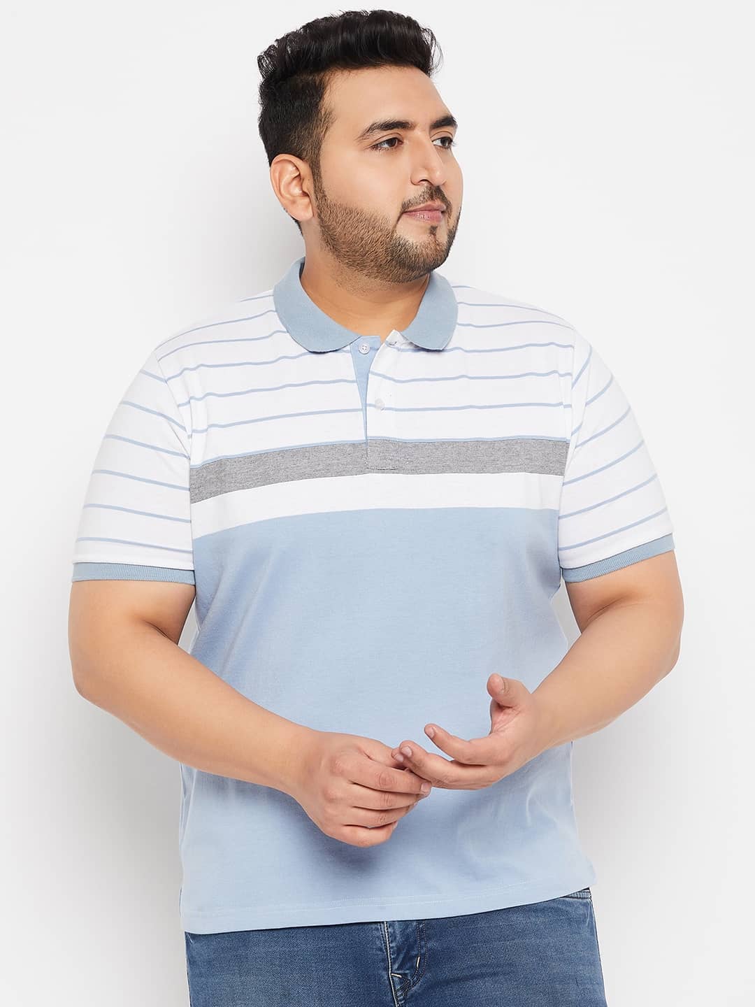 AUSTIVO - Multicolor Cotton Blend Regular Fit Men's Polo T Shirt ( Pack of 1 )