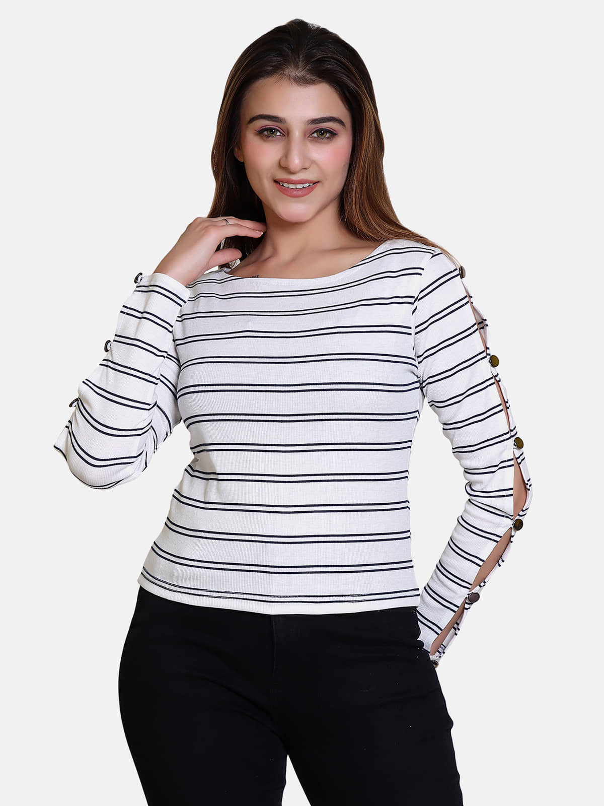 Bombay Velvet - Multi Color Cotton Blend Women's Regular Top ( Pack of 1 )