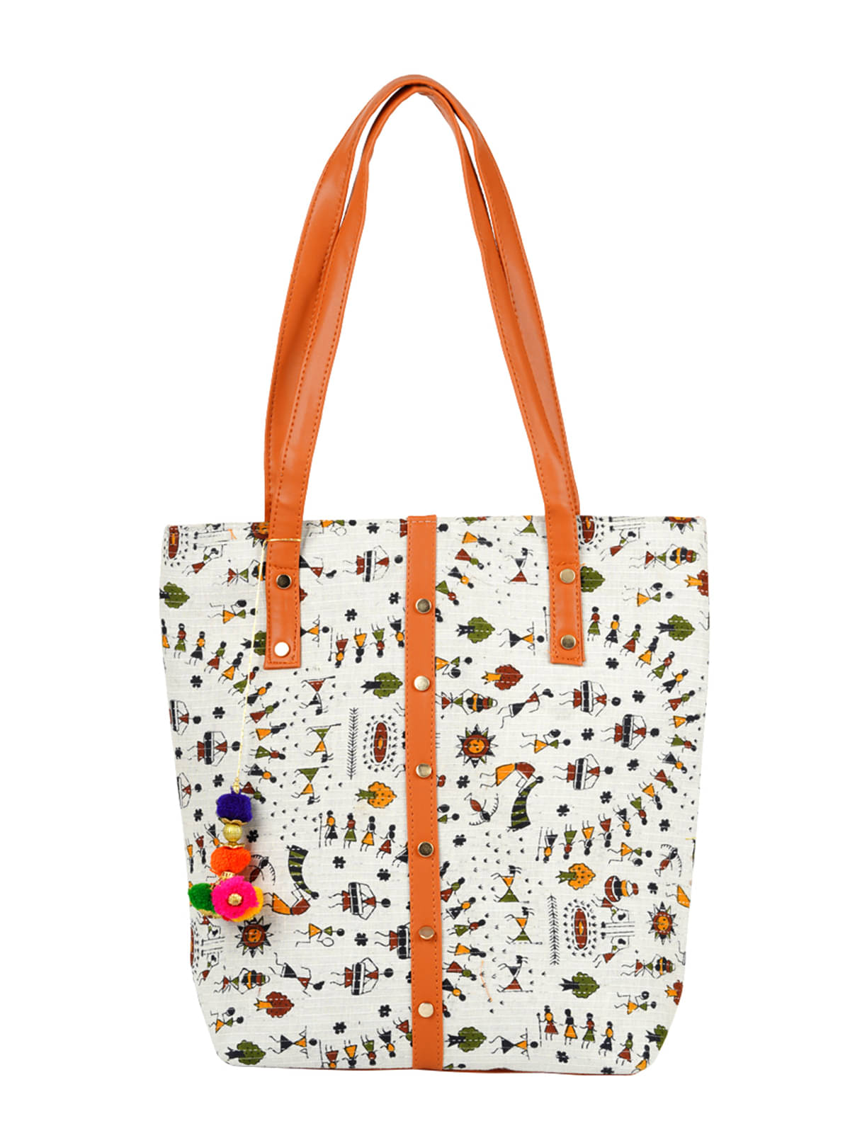     			Bulbul - Multicolor Faux Leather Tote Bag