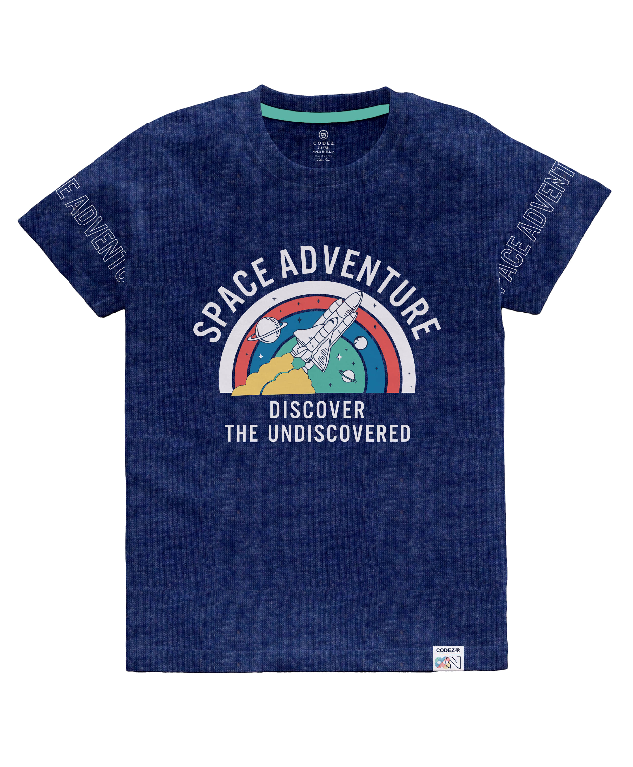     			CODEZ Pack of 1 Boys Cotton Blend T-Shirt ( Blue )