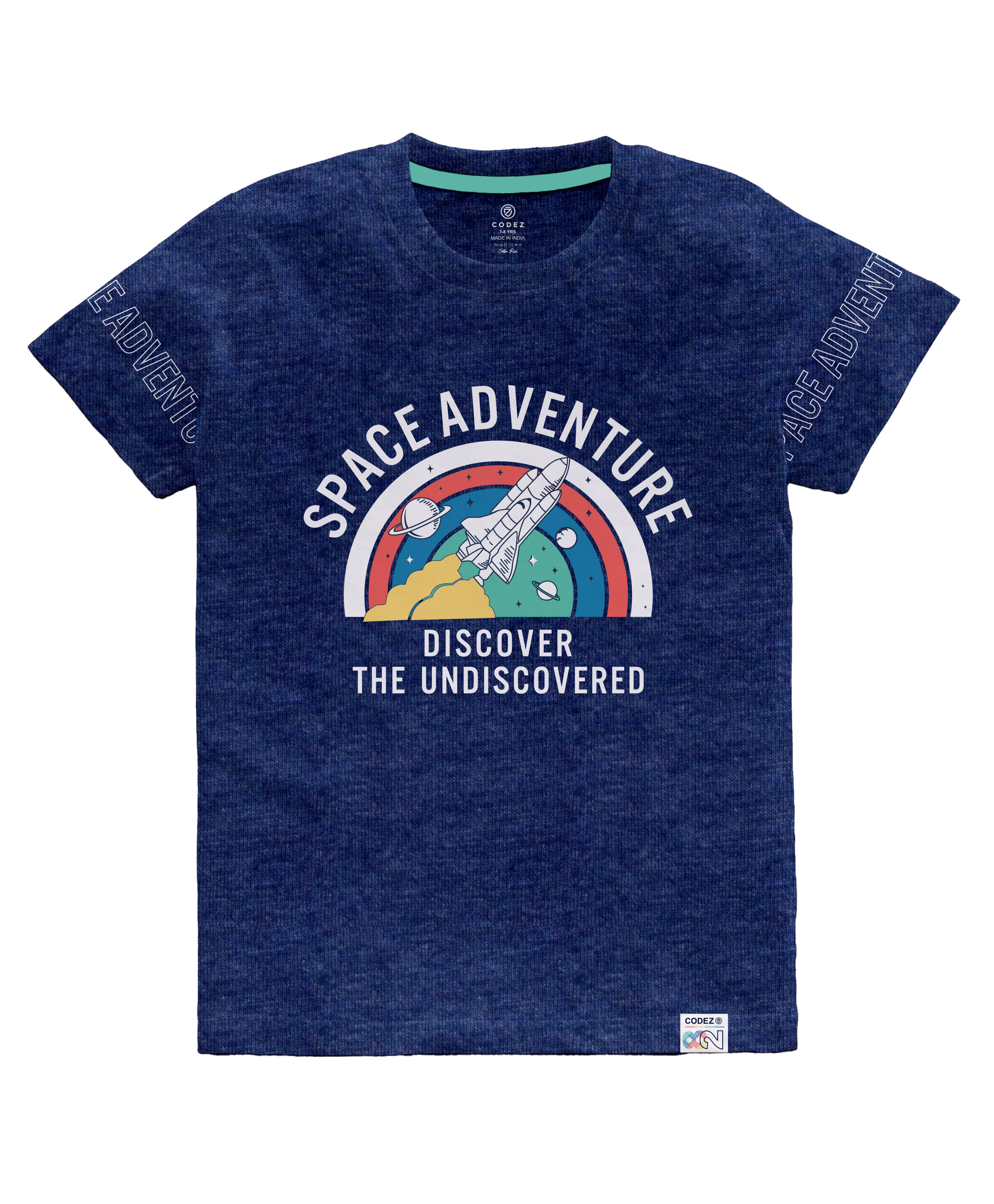 CODEZ Pack of 1 Boys Cotton Blend T-Shirt ( Blue )