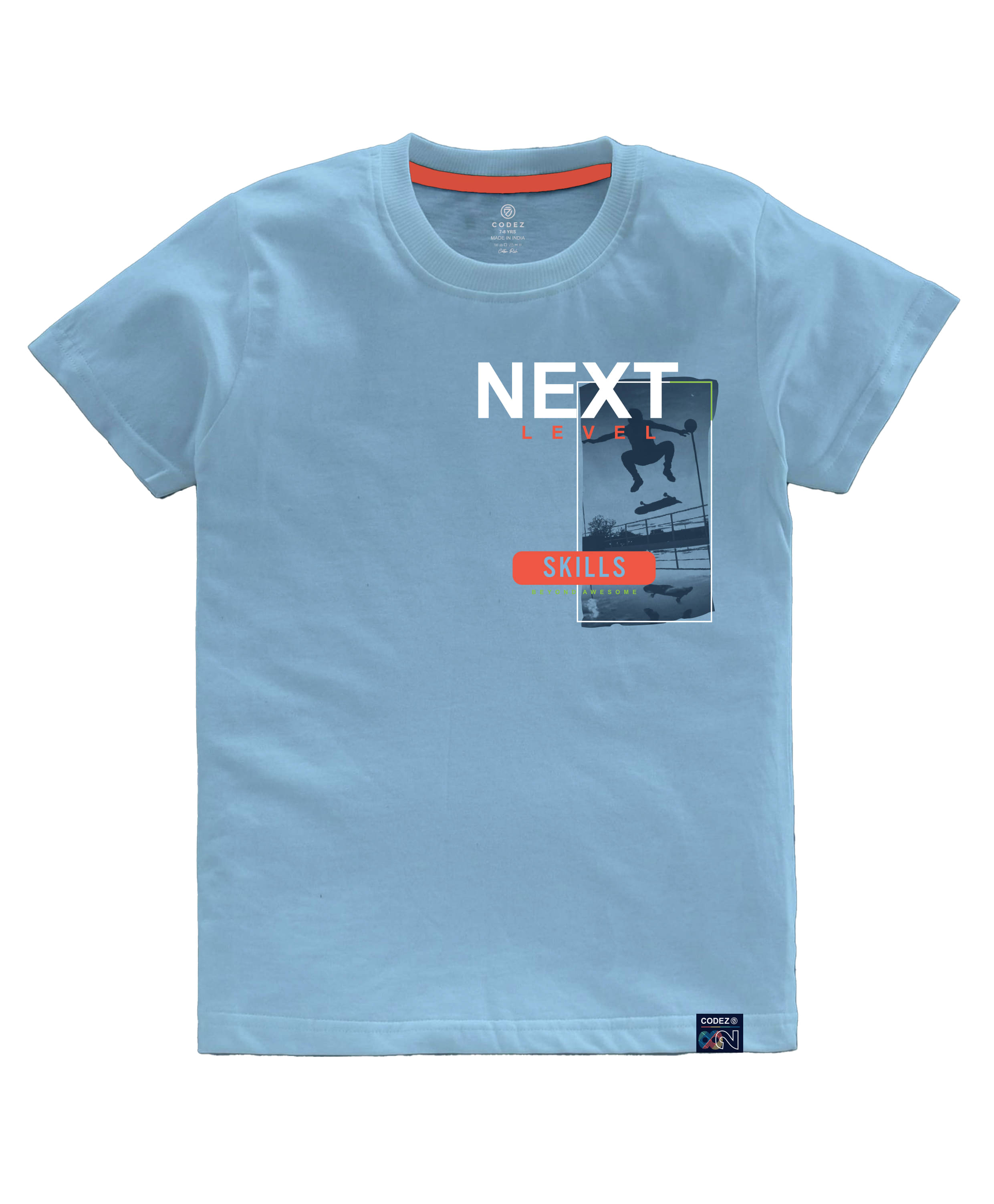     			CODEZ Pack of 1 Boys Cotton Blend T-Shirt ( Blue )