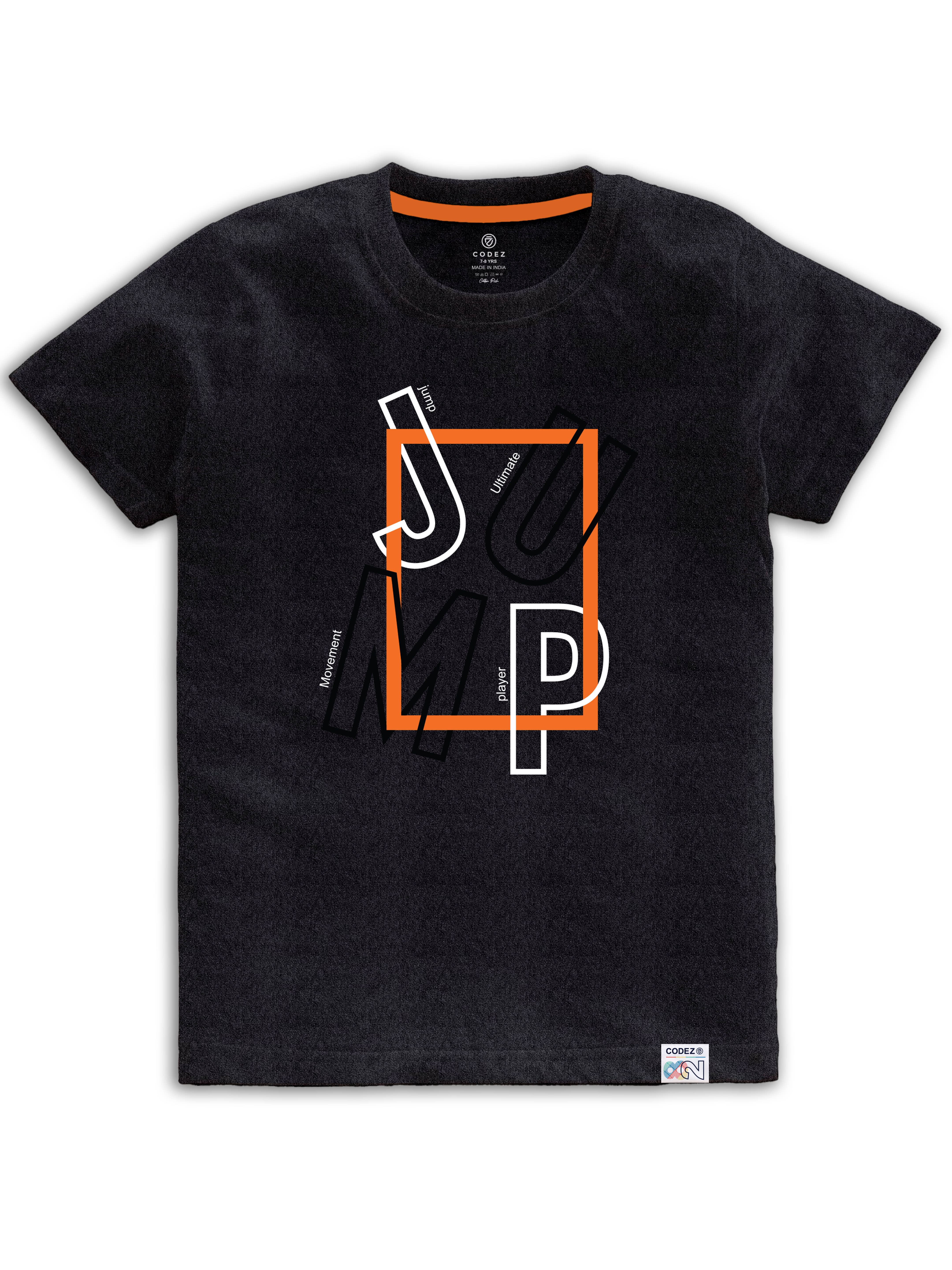 CODEZ Pack of 1 Boys Cotton Blend T-Shirt ( Gray )